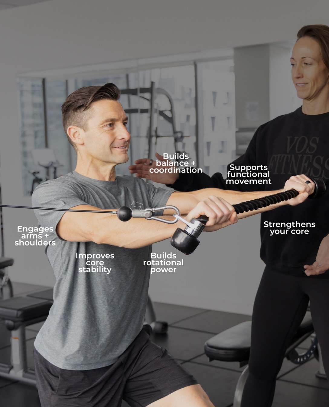 You need to try this one in your next workout 💪🏼
Cable chops are all about building strength you can actually use. They challenge your core + obliques while building rotational power, engaging your arms + shoulders, and improving stability, balance + control.
The best part? You’re training multiple muscle groups at once while working through a movement pattern that translates to both your workouts + everyday life.
Save this one for your next strength day.
#vosfitness #bostonmassachusetts #boston #bostonfitness #bostonwellness
