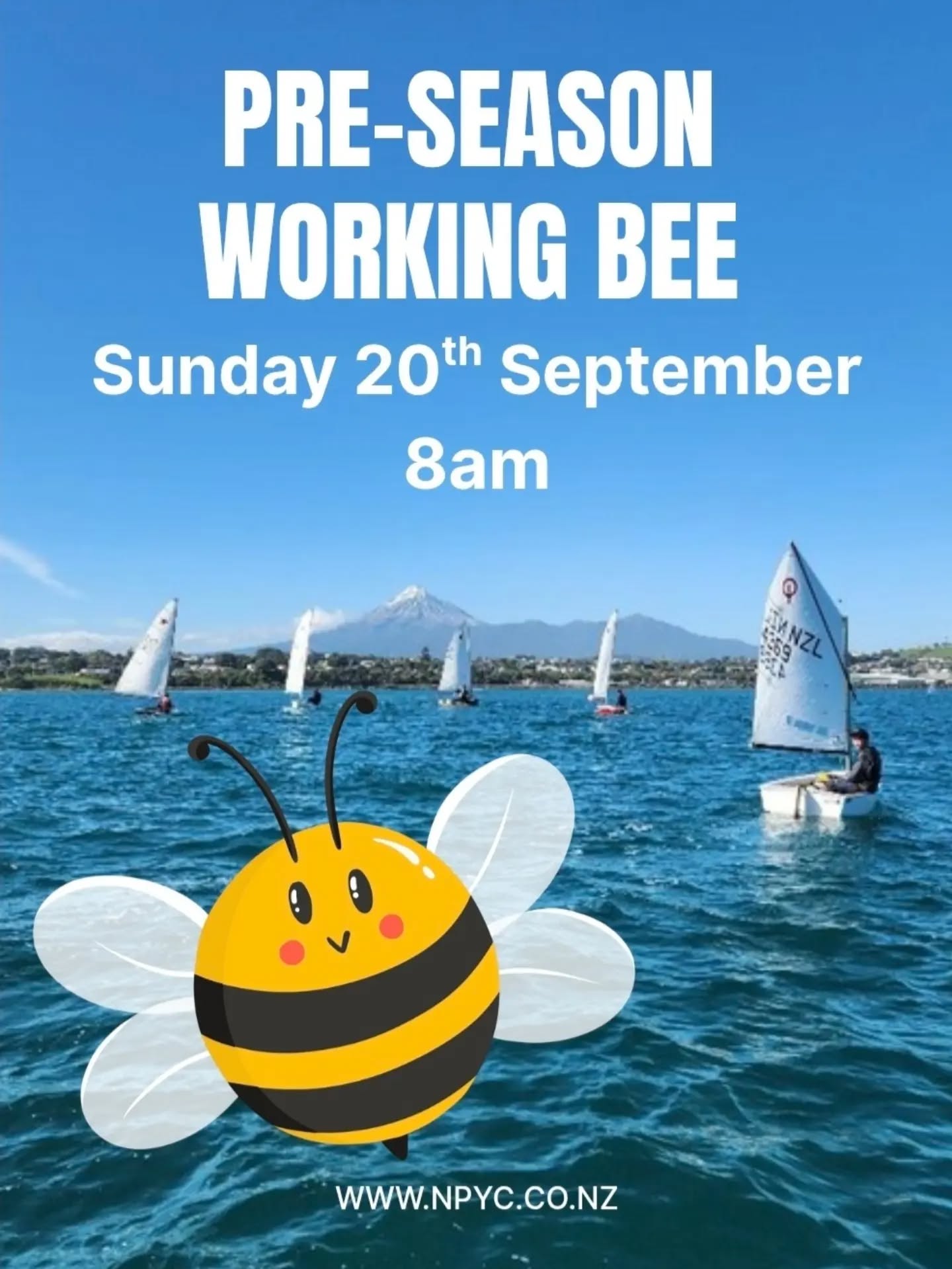 Bring along your tools and equipment to do these jobs: Clean all the windows, wash down the front and back entrances, move several significant piles of wind-blown sand, pull out weeds, trim concrete edges, clean the signs in the car park, clean and tidy the learn to sail Opti shed, clean the lounge carpet and tidy up anything else you see needing attention. Shovels, wheelbarrows, brooms/brushes, line trimmers, gloves, ladders and elbow grease will be most useful. Many hands make light work to spruce the club up for the start of the season.