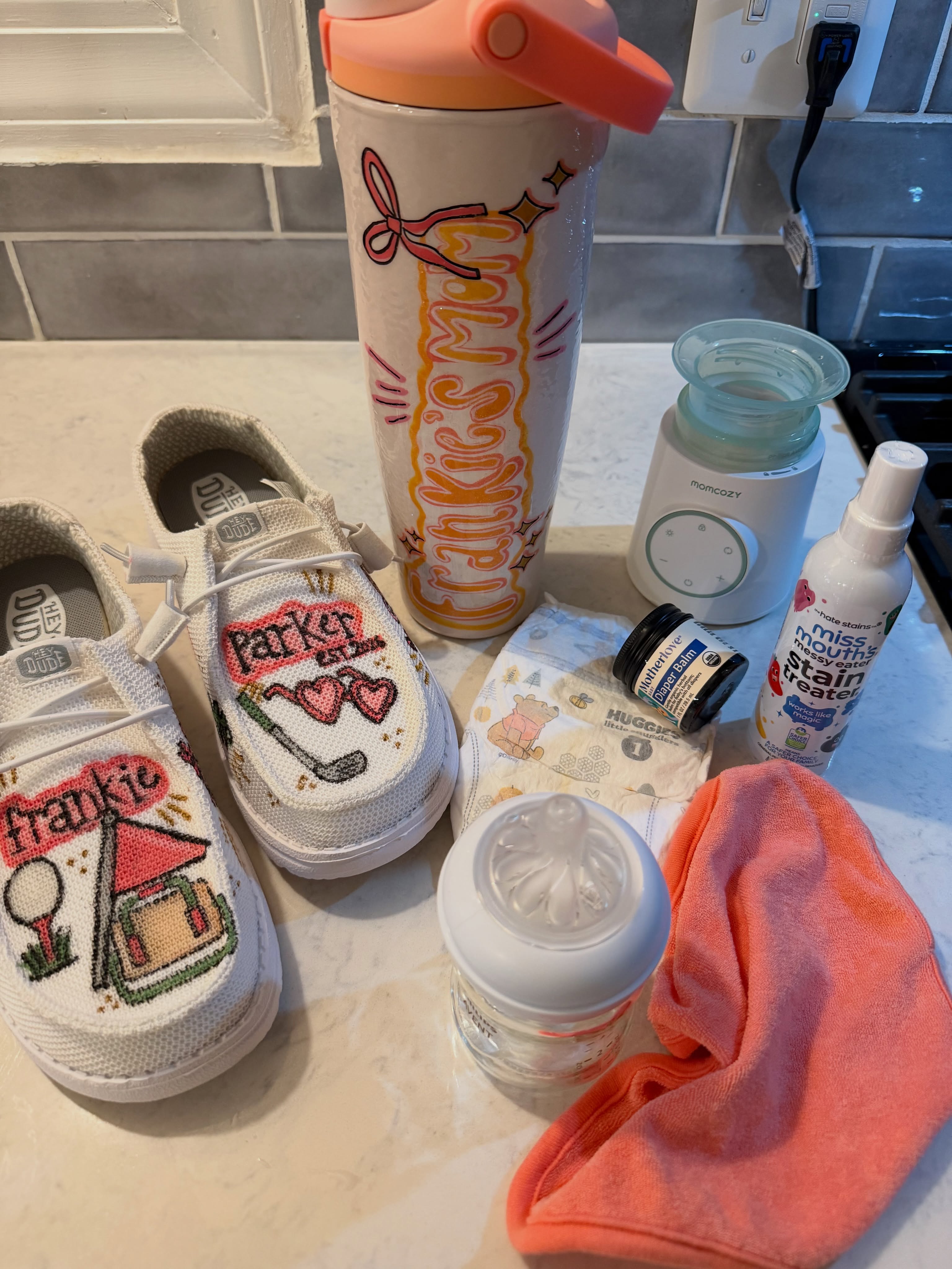 life sure does look a little different now.
but that doesn’t mean we can’t make it fun! and who better to do that than @rainydaysartco ☁️ i am so in love with these shoes & water bottle and @adriana.is.a.brat is once again a genius. i’m fully embracing my girl mom era 🎀🫶🏼
thank you x1100000000 for these beauties 😭 i am so excited to show these off!
(feat. a photo of sis at the end bc i might be biased but she’s pretty cute)