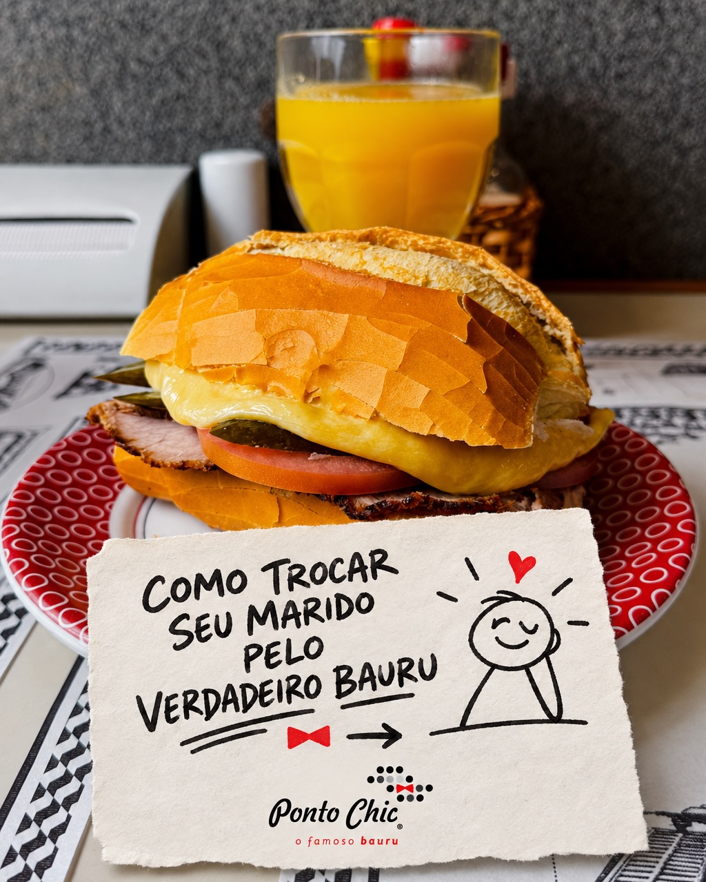 Trocar não pode, mas trazer ele pro Ponto Chic pra dividir um Bauru (ou pedir um inteiro só pra você) tá mais do que liberado! 😂🥪
Marca aqui o marido, o namorado ou o @ que tá te devendo uma rodada do famoso Bauru neste fim de semana. 👇
📍 Vem pro Ponto Chic ou peça pelo delivery!
