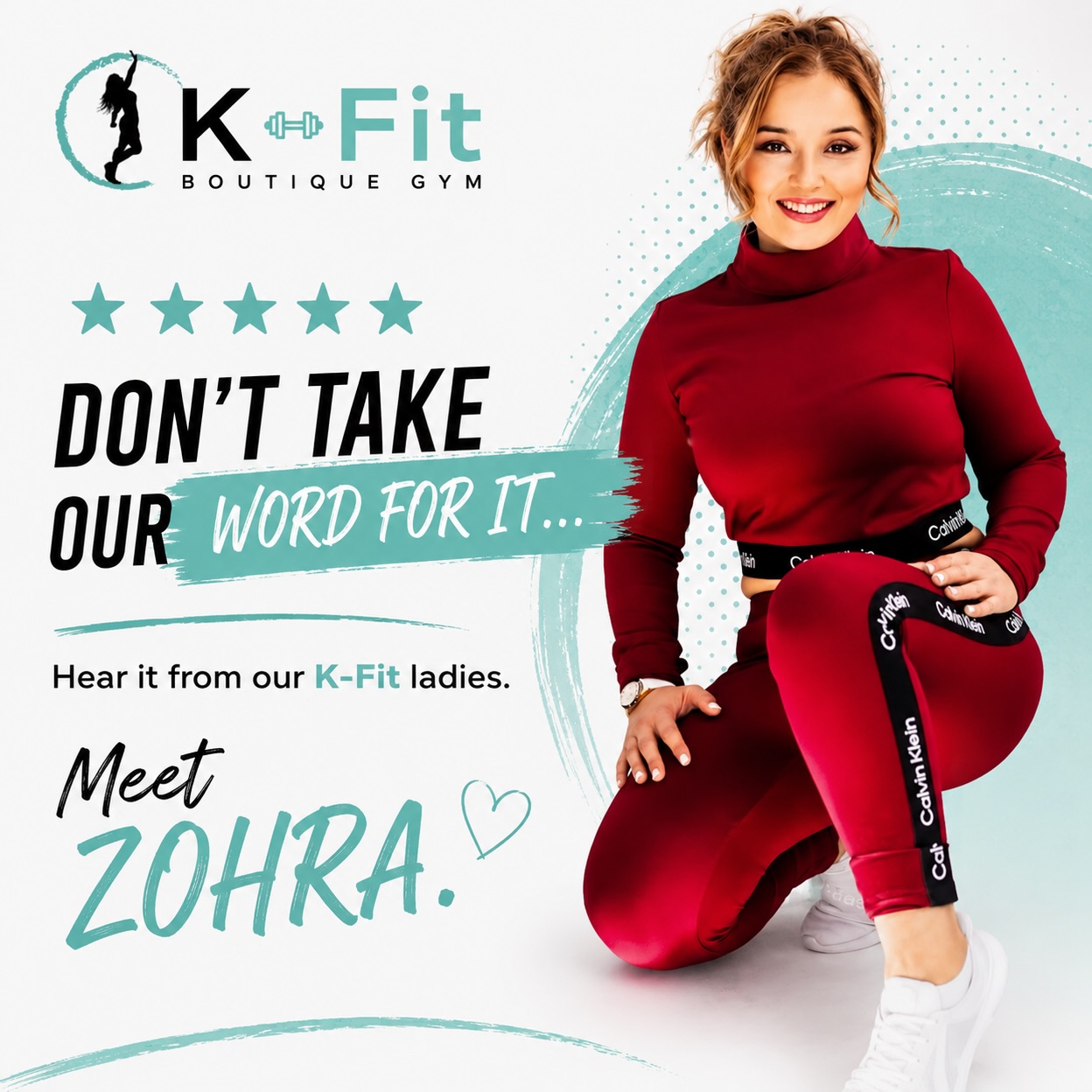 Zohra: ⭐⭐⭐⭐⭐ Don’t just take our word for it—hear it from the women who train here. 🩵
For Zohra, K-Fit is more than a place to get a great workout. It’s challenging training, coaches who encourage you without overwhelming you, personalized support, and a community of women who genuinely want to see each other win. 💪✨
From group training to personal training, THIS is the K-Fit experience.
Thank you, @zm_haidar , for trusting us and for sharing so much love about your experience. 🥹🩵
Ready to experience K-Fit for yourself?
✨ Your first step starts here.
📲 Book your Connection Call — link in bio.