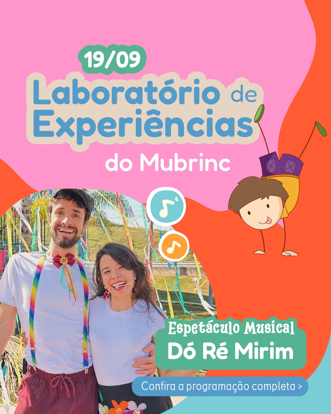 No sábado o corpo vira instrumento. No Laboratório de Experiências a gente dança, canta, bate palma e descobre que a brincadeira pode nascer de qualquer lugar, inclusive da gente mesmo. 🤩
Esperamos por você e sua família esse sábado!
O Museu dos Brinquedos conta com o patrocínio da Cemig, por meio da Lei Estadual de Incentivo à Cultura de Minas Gerais, e com o patrocínio do Instituto Unimed-BH e do Instituto Marina e Flávio Guimarães - Grupo Bmg, por meio da Lei Federal de Incentivo à Cultura; além das empresas Marcelo Guimarães Advogados e Associados e Decta Contabilidade.
#MuseudosBrinquedos #MuBrinc #Brincadeira #BH #BeloHorizonte @grupobmg.oficial @institutomfg_ @circuitoliberdade @prefeiturabh @culturaeturismomg