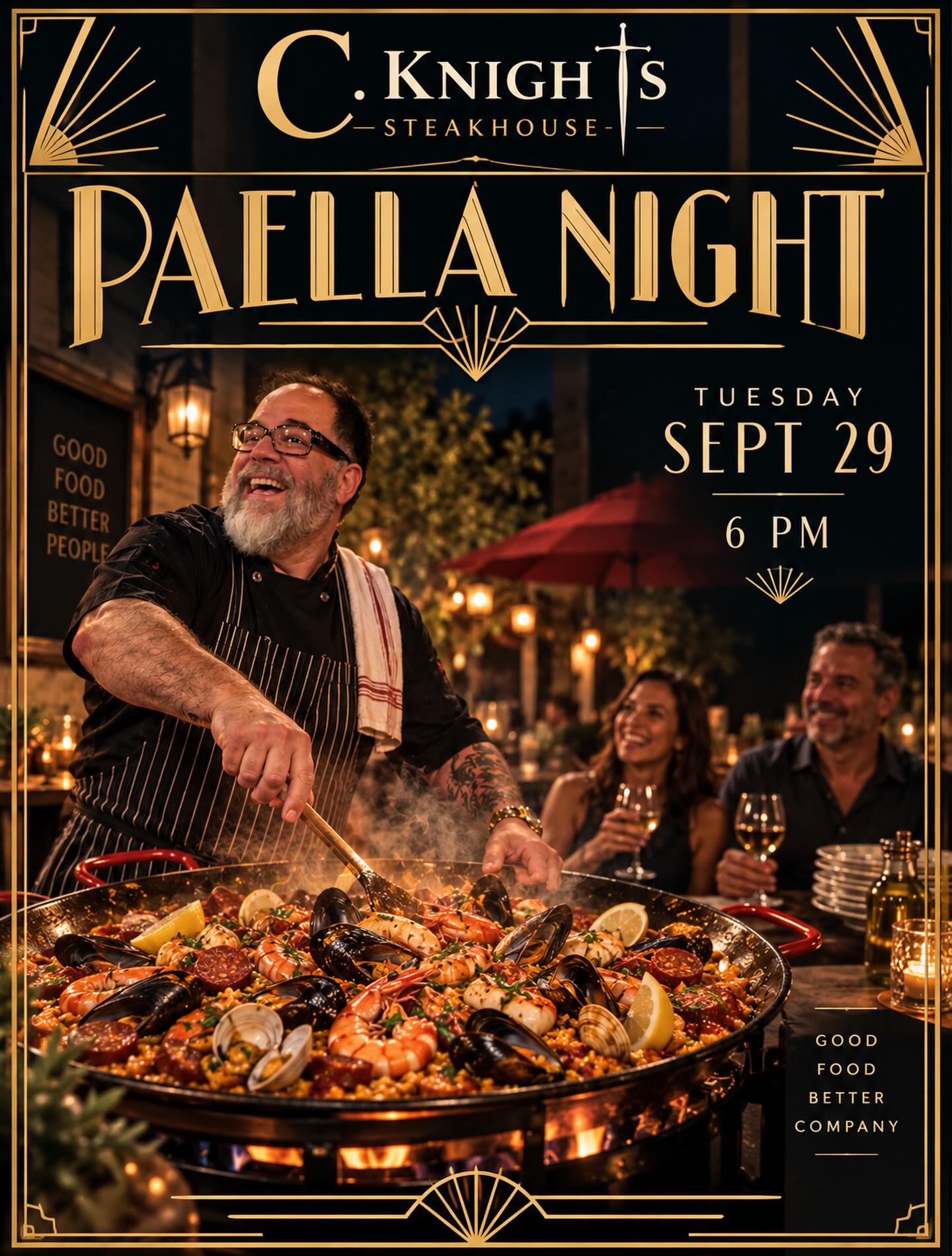 Get ready to sip some sangria and savor some delicious paella! Tuesday September 29th. Cooking starts at 6pm and Dinner is served at 7! Enjoy the patio! $50 per person includes a glass of fresh made sangria. Call 916-235-1731 direct to reserve your seat. •
•
•
@edhtowncenter
#primesteakhouse #edhtowncenter
#craftcocktails
#seafood
#edh