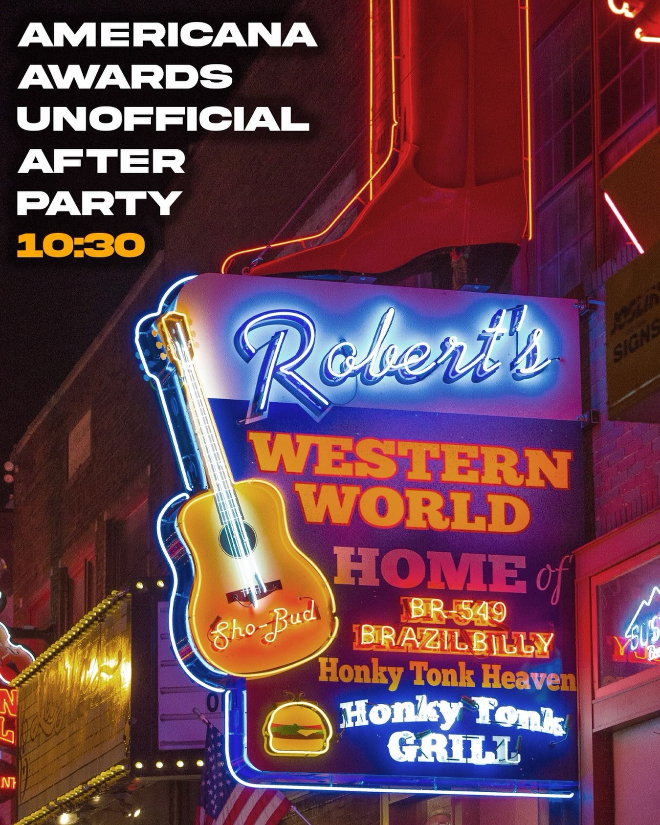 Join us tonight at 10:30 as we host the Americana Awards Unofficial Afterparty. @thecowpokes will be on stage and they are bringing some friends with them. See you in a few hours.
#americanaawards #afterparty #thecowpokes