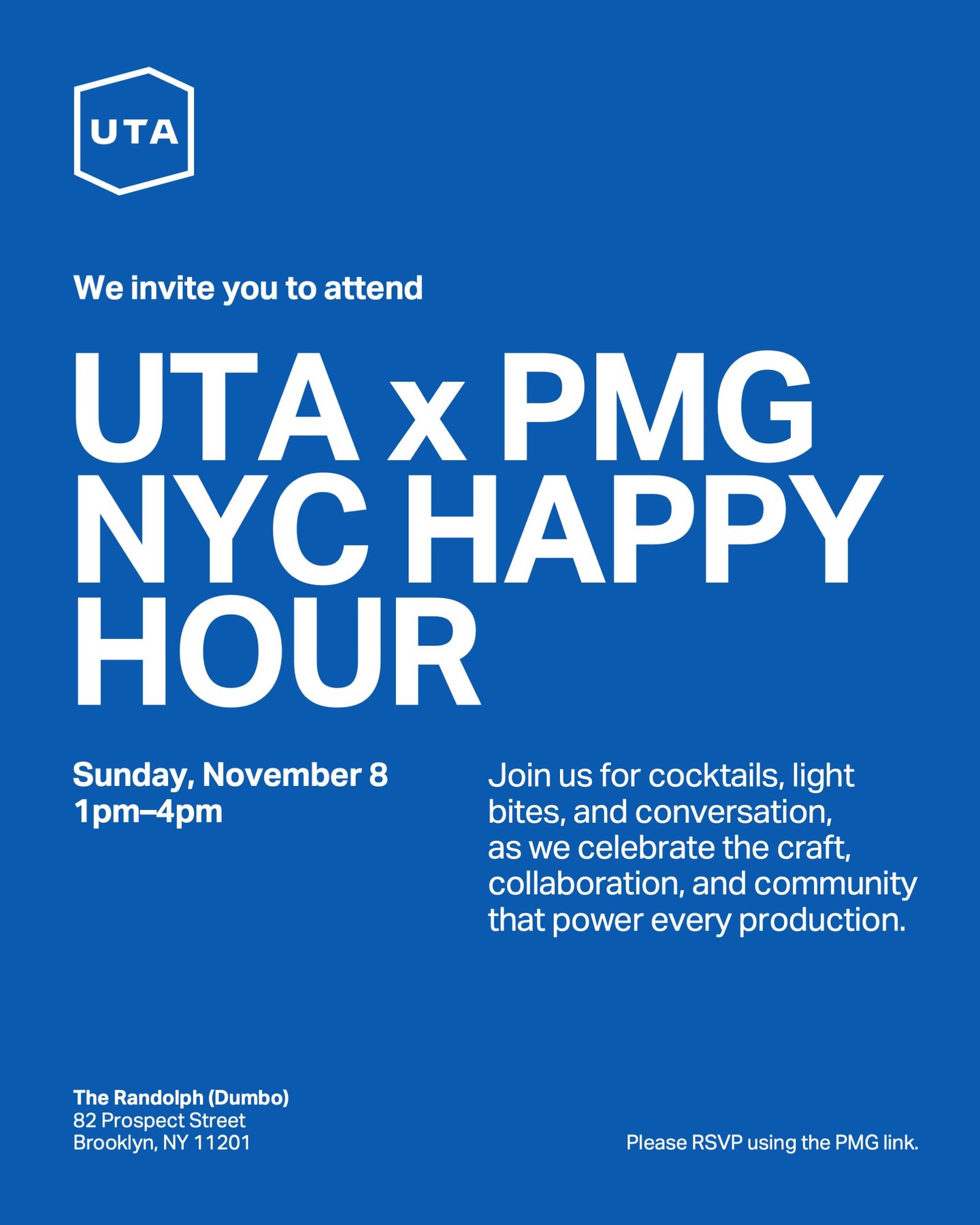 Please join us on Sunday, November 8th at The Randolph in Dumbo for cocktails, light bites, and conversation as we celebrate the craft, collaboration, and community that power every production. Thanks to our generous sponsor, the product placement team from @unitedtalent, there will be complimentary food and drinks. Jillian Raskin, Nicholas Hanson, Kristen Rubi, and David Lilly look forward to seeing you there. Please RSVP by October 1st using the link in our bio.