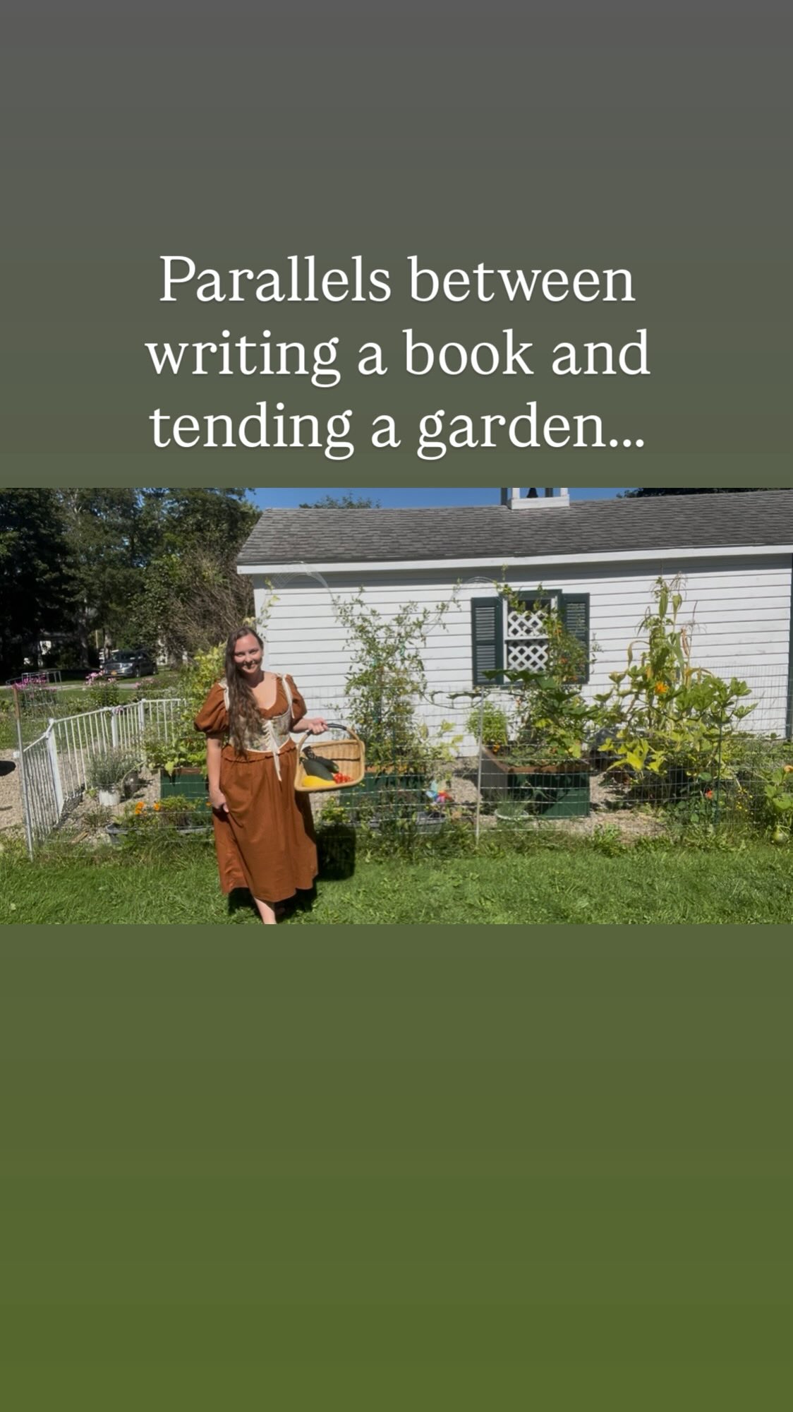 Writing a book can feel like months of invisible labor, so take a little tour of my garden as a visual metaphor🌱
Btw the fake snake in the trellis scares away squirrels and birds… a bit of a red herring🐍😆
#authorlife #historicalfiction #cottagegarden