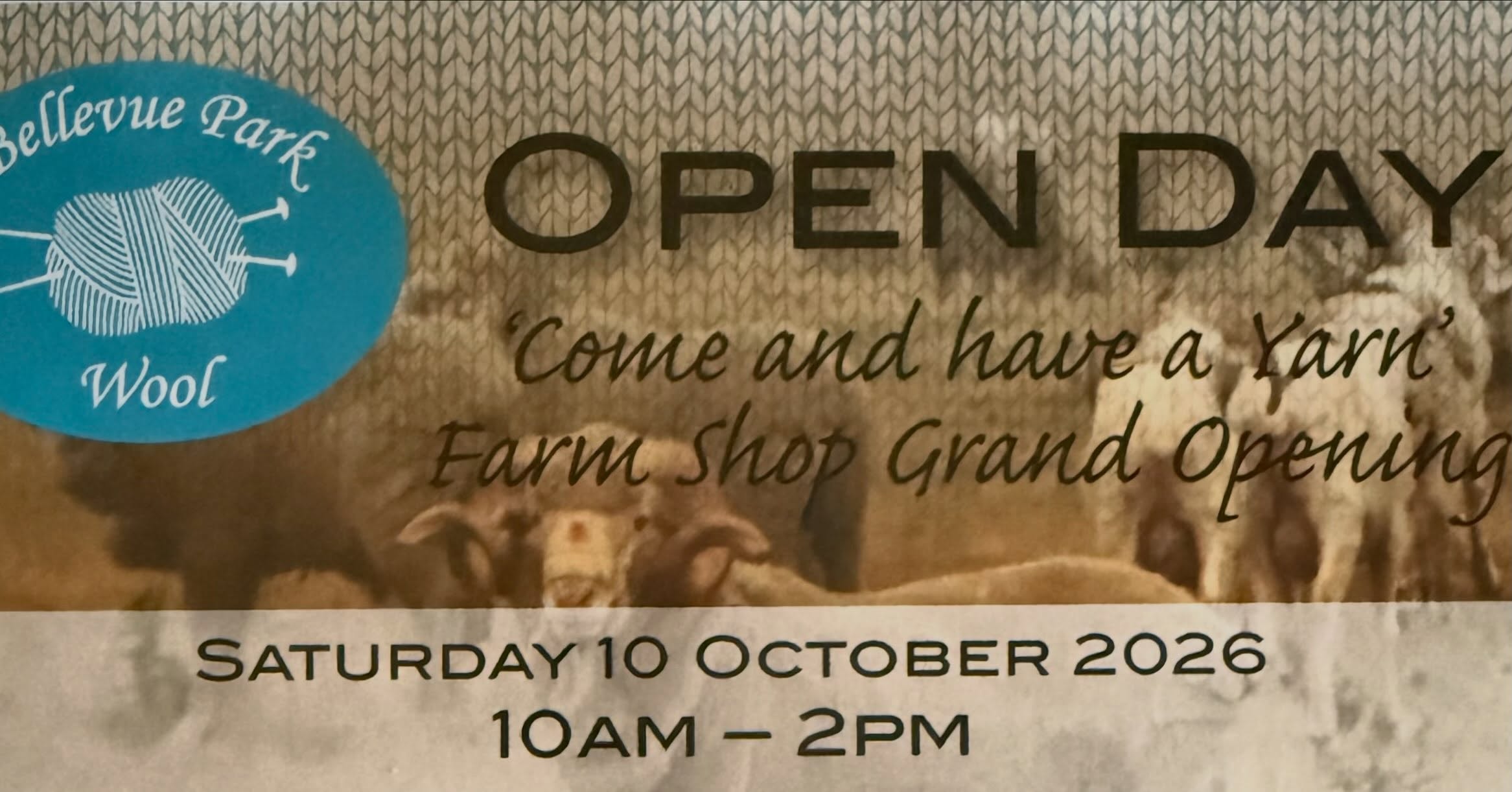 Open day tickets are now available on our website so jump in and secure yours. We will be doing the grand opening of our new on farm shop along with shearing and dyeing demonstrations and other local stall holders. We can’t wait to see you there #bellevueparkwool #grandopening #comehaveayarn