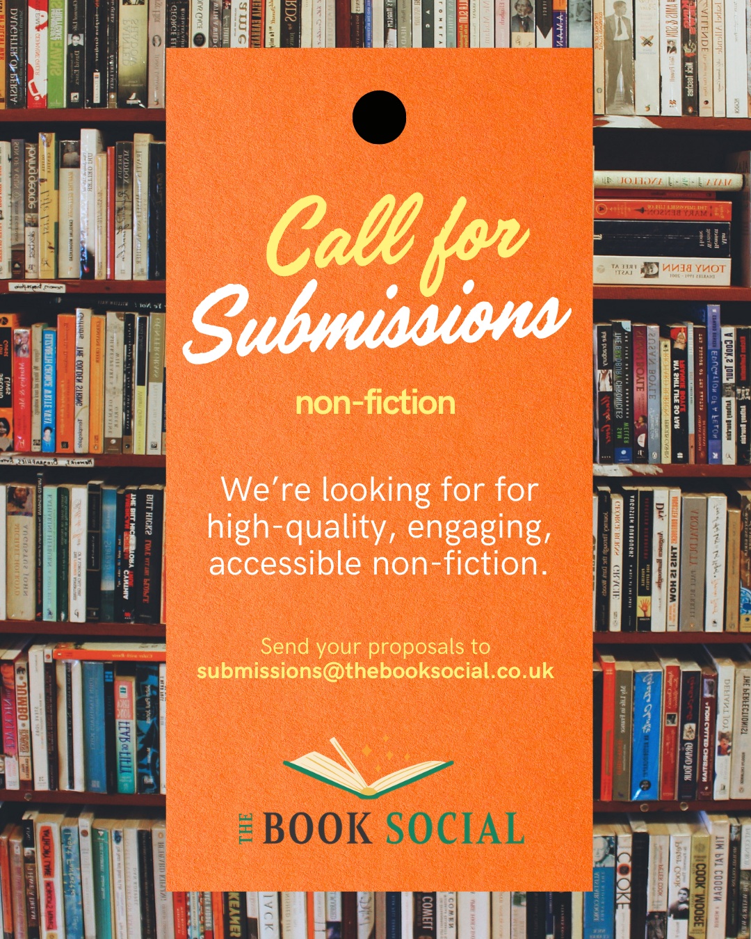 CALL FOR SUBMISSIONS 📚
Our submissions are open for high-quality, engaging, accessible non-fiction (manuscripts or proposals), particularly in the fields of popular science, smart thinking, history, culture and society, nature and environment, travel and lifestyle.
We are currently not seeking books in the self-help, business or memoir genres.
Send all submissions to submissions@thebooksocial.co.uk.
We do not accept submissions via DM.