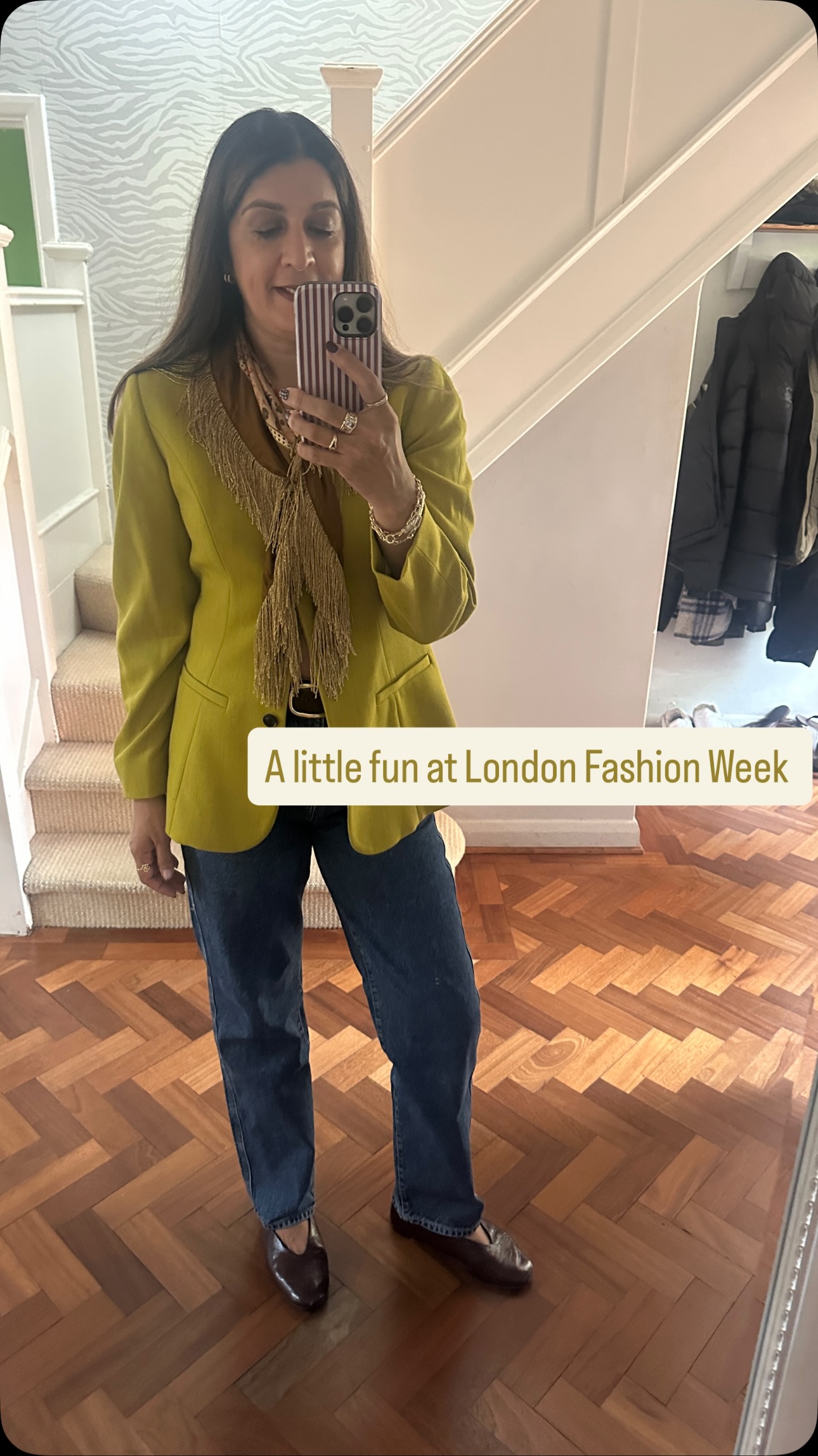 I was at London Fashion Week yesterday, watching @pierre.garroudi ‘s show with my lovely friend @tracey_salmon_makeup_artist , who was doing makeup backstage.
The clothes were everything you want from a runway: bold, sculptural, colour turned all the way up. Not something I’d reach for on a Tuesday morning school run, and that’s rather the point!
Fashion week is where designers push colour and shape to their absolute limits, so the rest of us can borrow a fraction of that confidence. That acid green on the runway might translate, in real life, to one statement scarf that is more than you might normally choose. 💚
It was a brilliant day and lots of fun. Thanks for inviting me Tracey. 💕