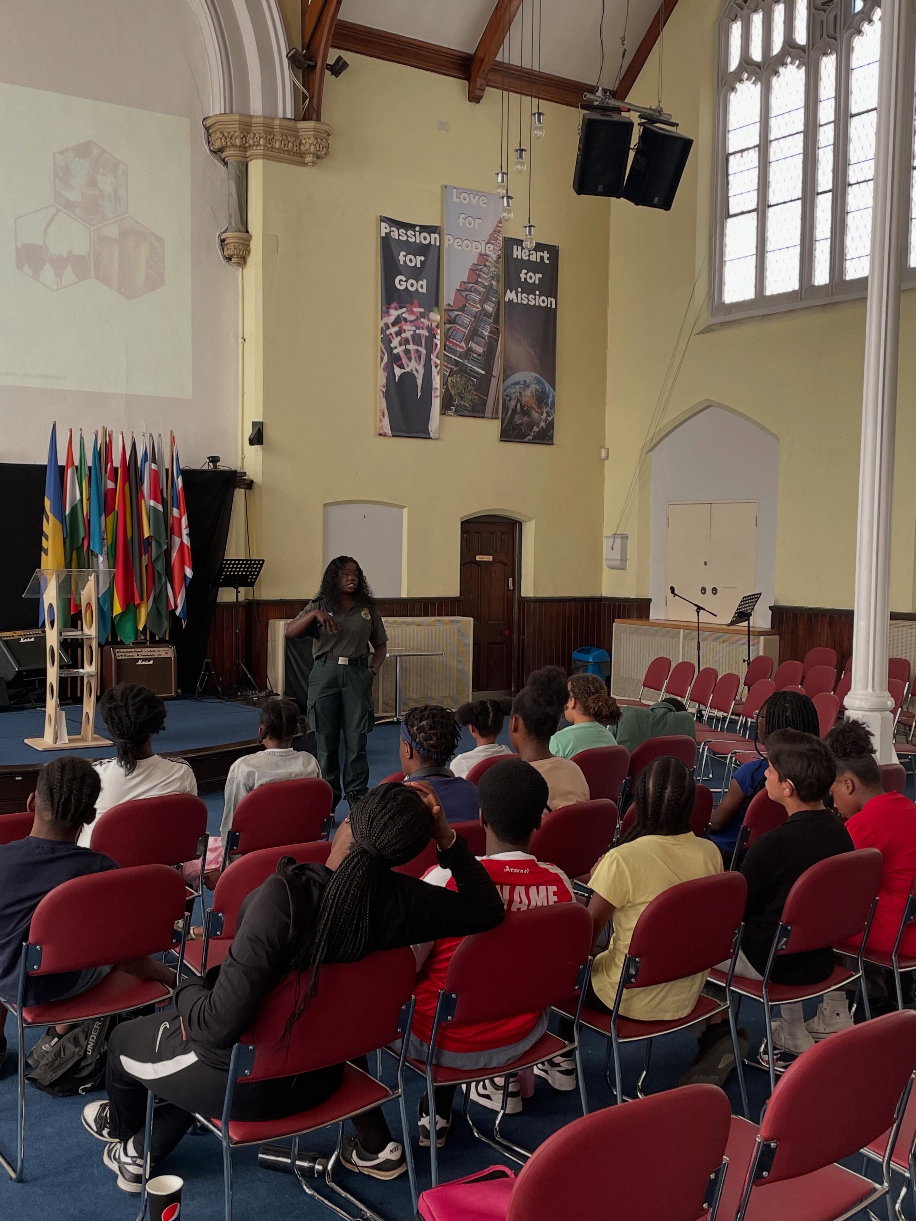 Our teens having a talk from London Paramedics! #croydonhaf2026