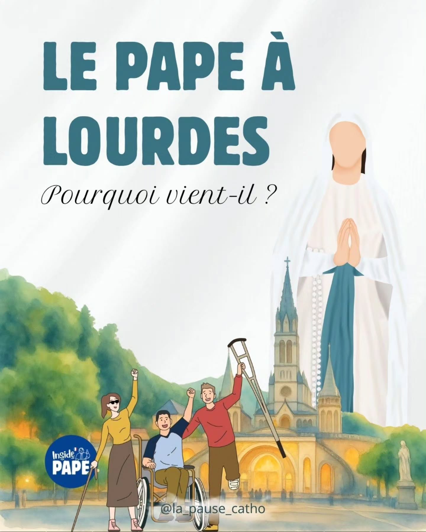 🇨🇵 𝗜𝗻𝘀𝗶𝗱𝗲 𝗣𝗮𝗽𝗲 𝗻°5
Dans exactement 1 semaine, le Pape Léon XIV sera au sanctuaire de Lourdes 🙏🏾
Mais pourquoi le Saint-Père se rend-il à Lourdes ? Que vient-il y faire ?
Dans ce nouvel épisode d’Inside Pape, nous vous expliquons tout.
Et vous, serez-vous présents à Lourdes pour prier avec le pape ? 👇🏾
Partagez vos intentions de prière en commentaire : nous prierons pour vous. 💙🙏🏾
___________________________________
#PapeLéonXIV #PapeÀLourdes #lourdes #InsidePape #papeenfrance