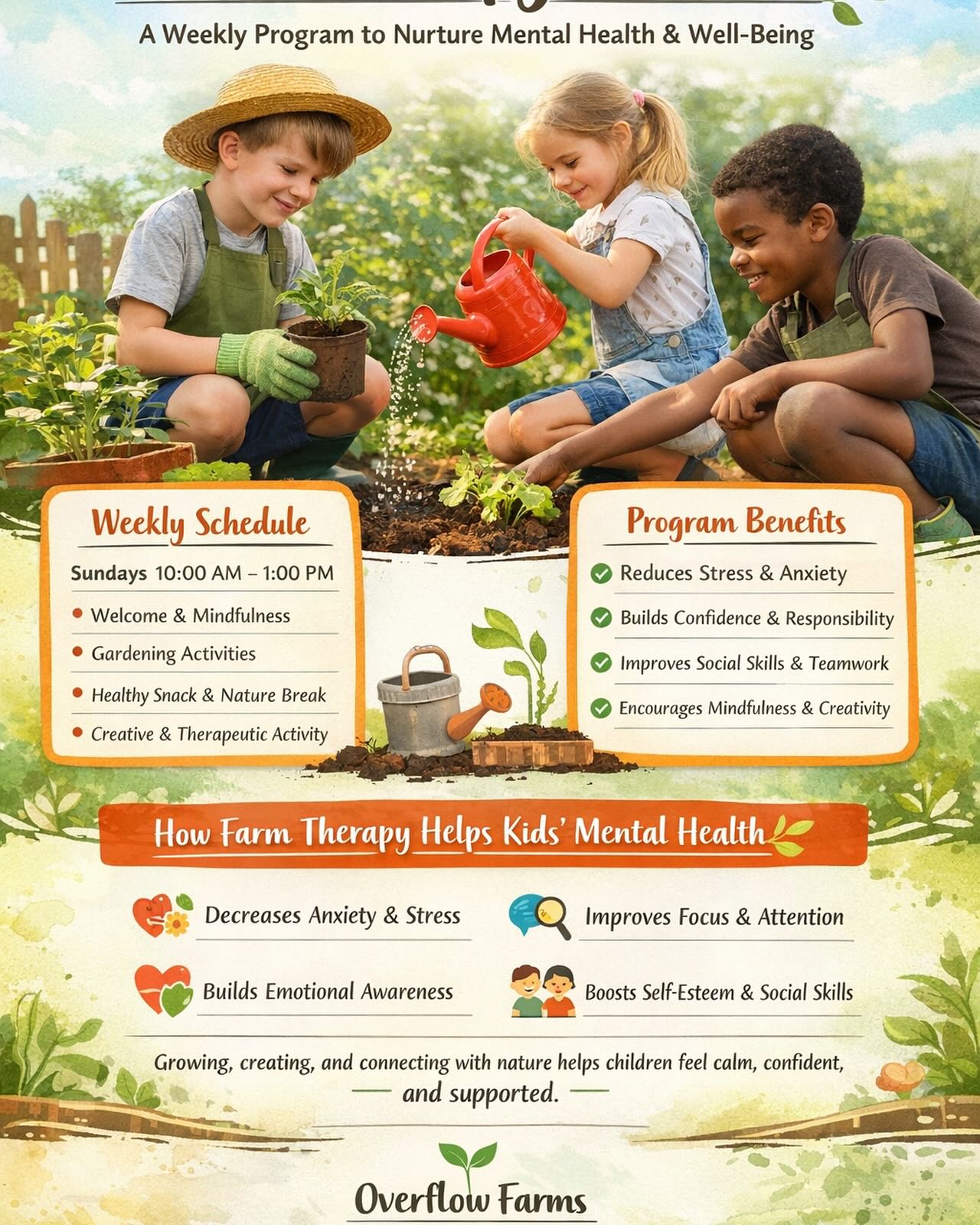 Free starts Sunday September 20 at 12:30 pm We still have openings. Text 951-850-3507 or email at info@OverflowFarms.org