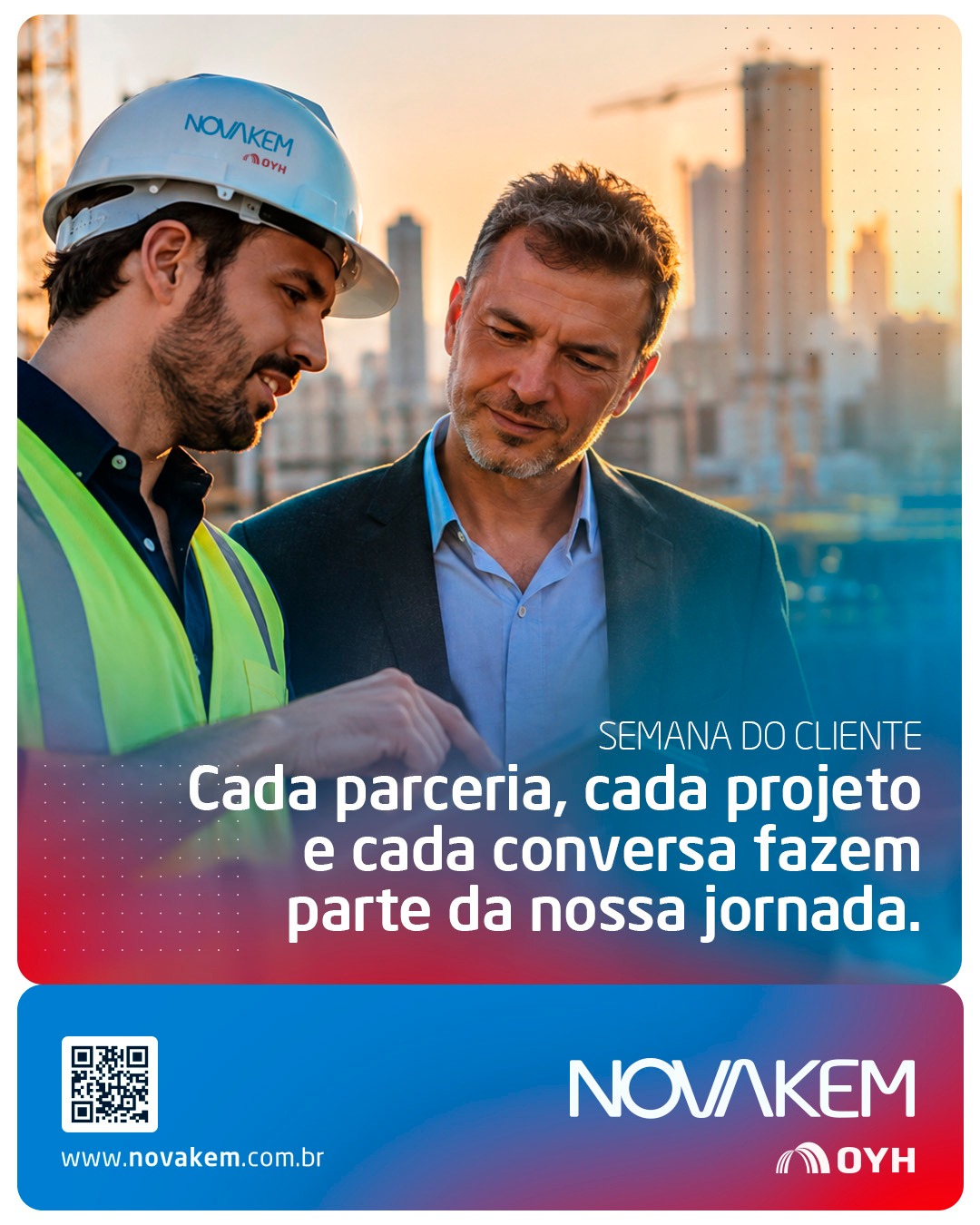 Na semana em que celebramos o #DiadoCliente, a Novakem reafirma o que já sabe todos os dias: cada parceria construída é resultado de confiança, diálogo e compromisso mútuo.
Em 15 de setembro, o calendário nos lembrou de agradecer. Mas para nós, esse sentimento não cabe em um único dia — ele está presente em cada entrega, em cada solução desenvolvida e em cada relação que construímos ao longo do tempo.
Obrigado por caminharem conosco. Vocês são parte essencial da nossa história e da nossa evolução constante.
Feliz Semana do Cliente! 💙❤️
#DiaDoCliente #SemanaDoCliente #Novakem #RelacionamentoComCliente #Parceria