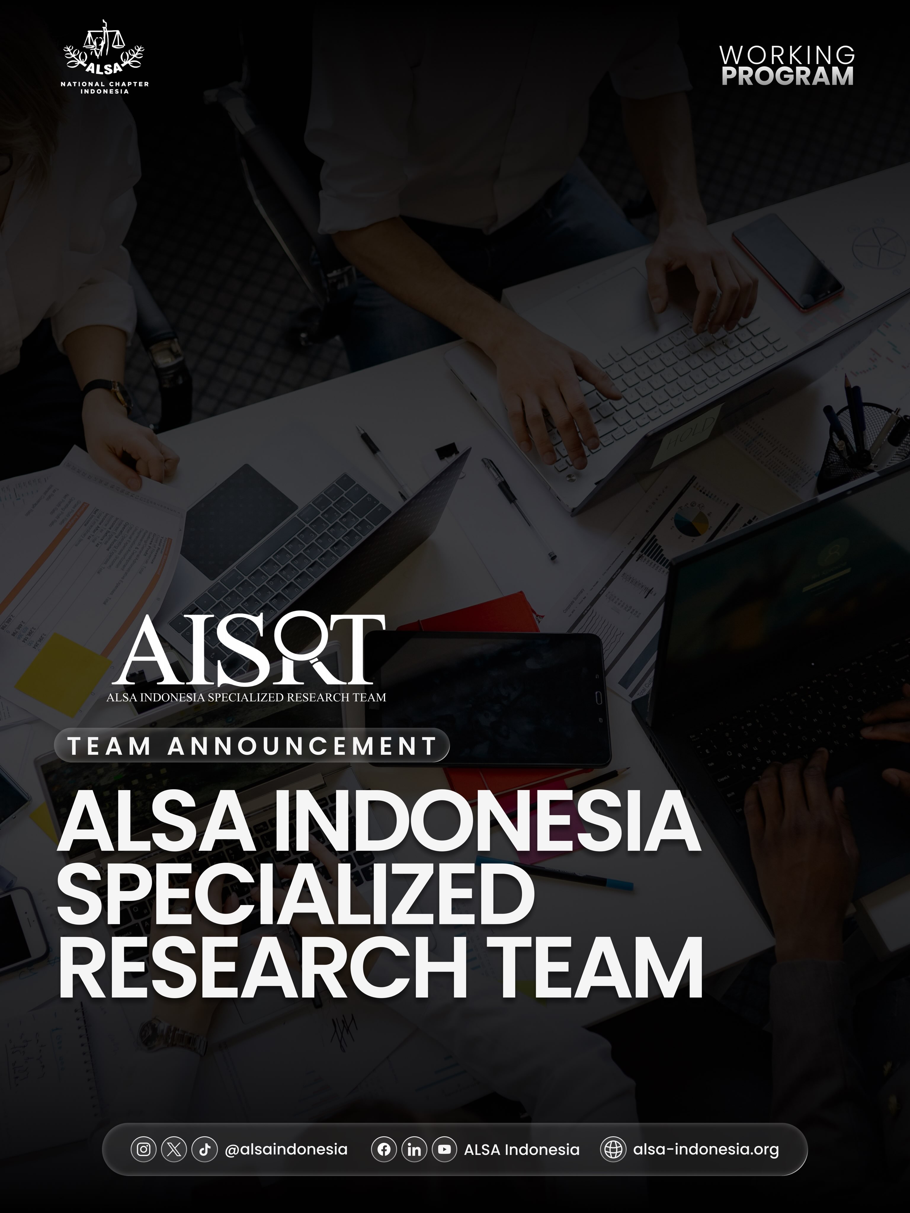 Warm Greetings, ALSAians!
We are delighted to officially announce the Selected Researchers of the ALSA Indonesia Specialized Research Team (AISRT)!
After going through the selection process, these outstanding individuals are ready to embark on a journey of critical thinking, in depth legal research, and meaningful academic contribution as part of AISRT. We believe their dedication, perspectives, and commitment will contribute to producing insightful and impactful legal research for ALSA Indonesia.
Congratulations to all Selected Researchers! May this journey bring valuable experiences, meaningful collaborations, and continuous growth.
Good luck, Team!
ALSA, Always Be One!