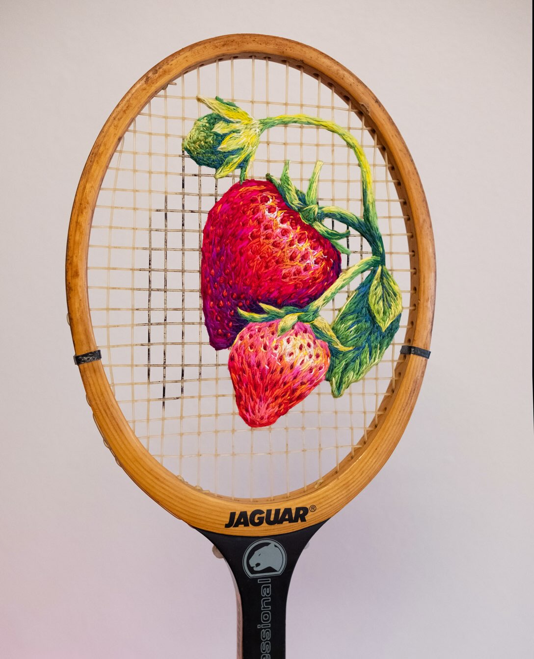 Strawberry Fields Forever.
🍓✨🪡
#whataracket #embroidery #needlework #upcycled threadworkembroidery