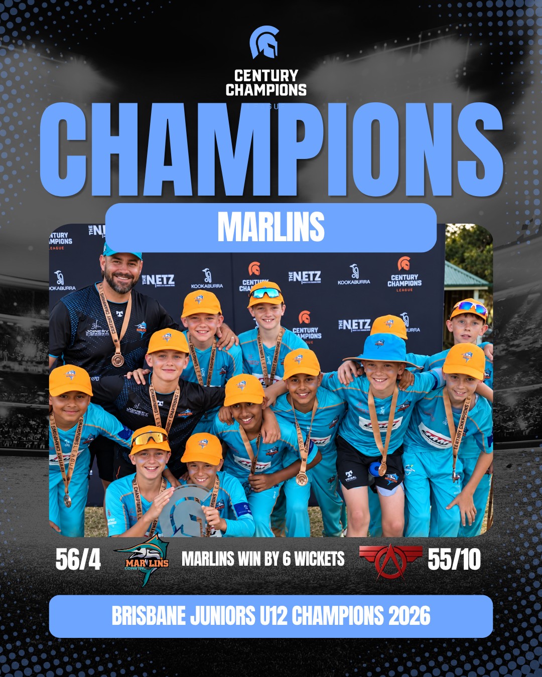 🏆 YOUR 2026 BRISBANE JUNIORS CHAMPIONS! 🏆
What a tournament. What a team. Congratulations to our 2026 champions! 👏🔥
#CenturyChampionsLeague #CCL #BrisbaneJuniors #Champions