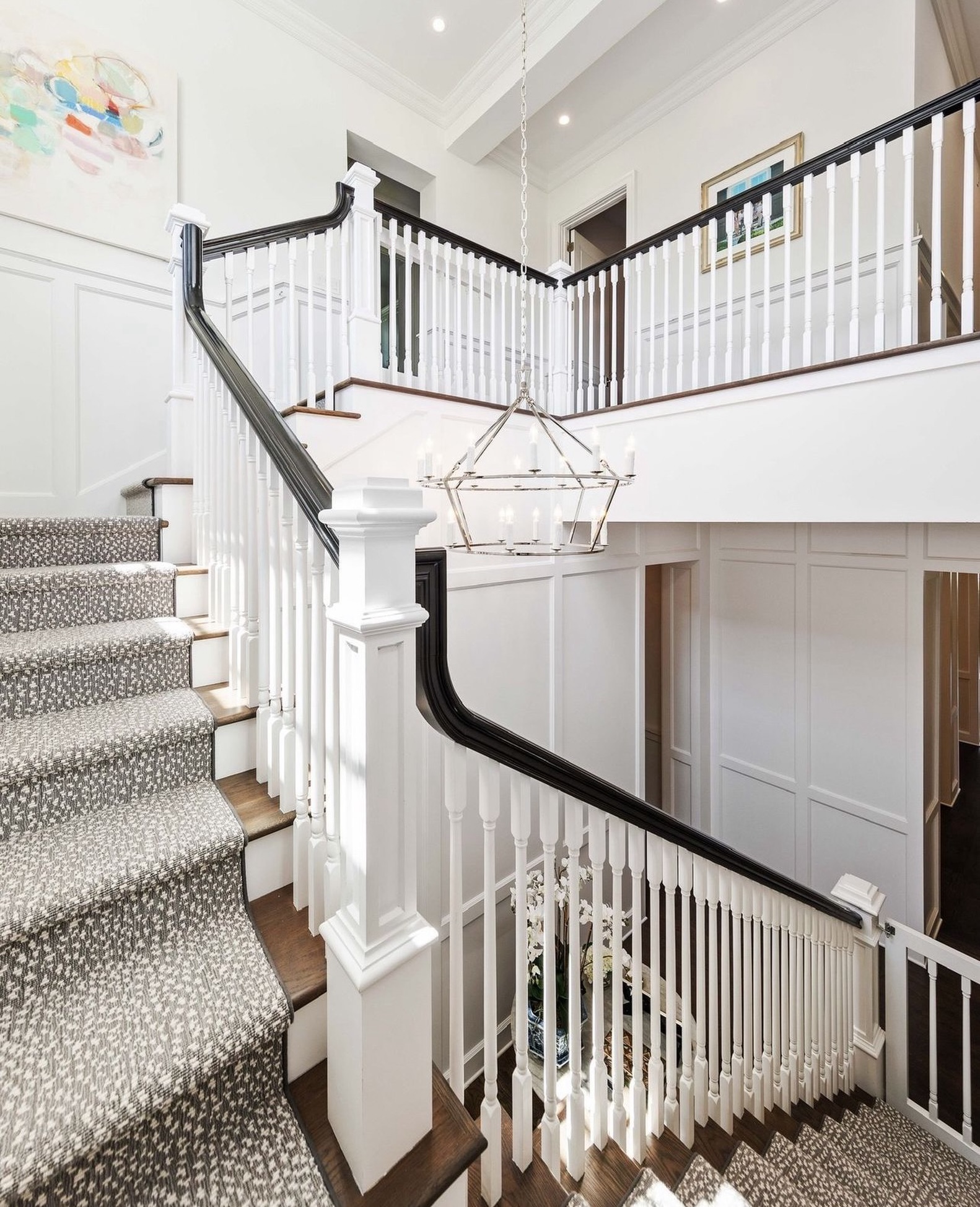 A staircase worthy of a second look. ✨ From the custom millwork and contrasting handrails to the statement lighting, every detail makes the journey between floors just as beautiful as the rooms themselves.
#NicAbbeyHomes #AlamoHeights #CustomStaircase #ArchitecturalDetails #LuxuryInteriors