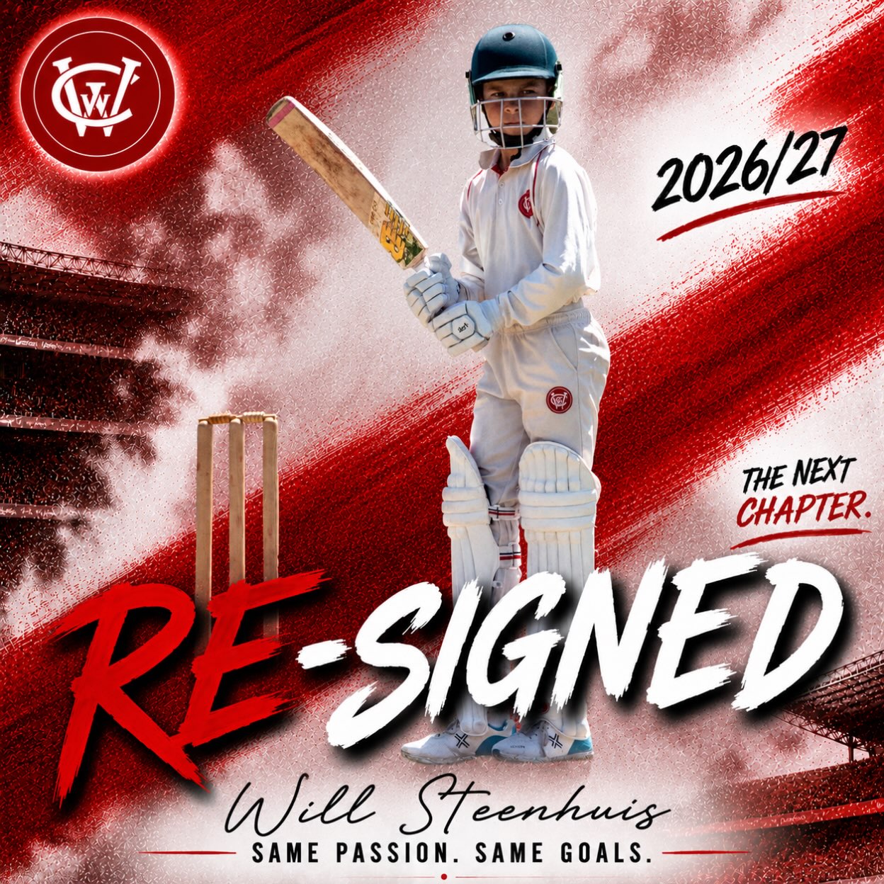 ❤️🤍 WILL STEENHUIS IS BACK! 🤍❤️
We’re pumped to announce the re-signing of one of our exciting young talents, Will Steenhuis! 🏏💥
Will continues to push his way through the senior grades, gaining valuable experience, learning his craft and developing with every opportunity.
Now it’s time for another big season! 💪🔥 We can’t wait to see Will take the next step, continue his progression and show just how much potential he has.
🚀 ONE TO WATCH. MORE TO COME.
Welcome back, Will — let’s see what you can do! ❤️🤍🏏
#WendoureeCricketClub #RedCaps #TheNextChapter
