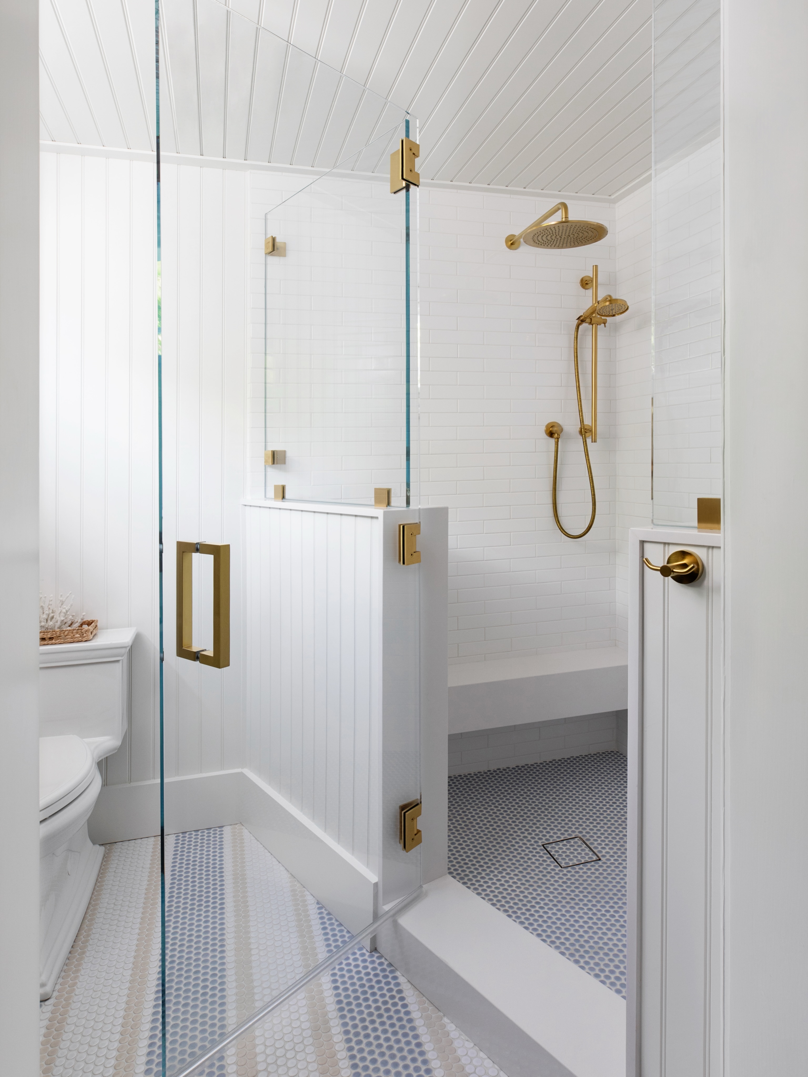 One of our favorites: favorite client 🤍 favorite bathroom 🤍 favorite historical house 🤍. We have a few more favorites actually 😉 but this one is extra special. When clients become dear friends is the most special part of the process. We work with a lot of heart and passion over here and cherish every home we get the opportunity to be a part of. 🦪 Also, I love a good stripe & I love tile 😍 blue + white forever 🤍🩵🤍🩵 #historicalhome #coronadohistoricalhome #coastalliving Proudly Designed & Built by: yours truly @coastaldwelling_designbuild
