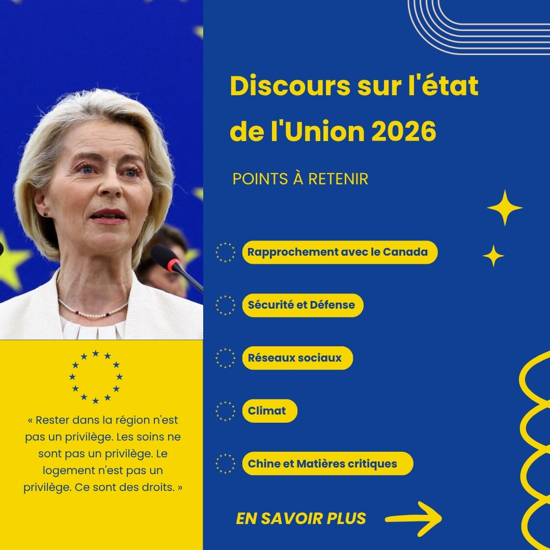 🇪🇺Décryptage des grandes priorités européennes pour 2026. Quels impacts pour le climat, la tech et notre souveraineté ? Défilez pour découvrir les points clés. #SOTEU #Europe2026 #Geopolitique #maisondeleuropenimes #mdenimes