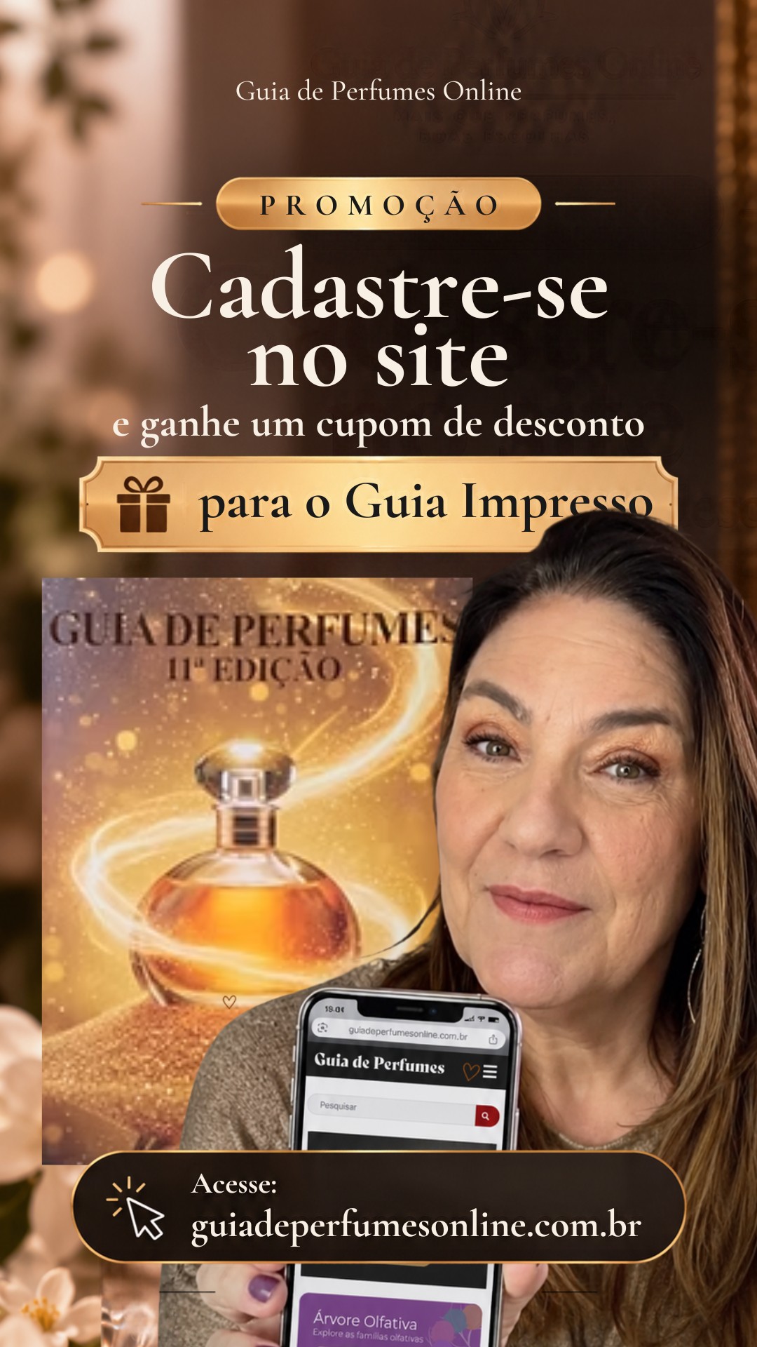 O GUIA DE PERFUMES AGORA TAMBÉM É ONLINE
E para celebrar essa novidade, preparei uma condição especial para você. 🌸
No Guia de Perfumes Online, você pode:
🔎 descobrir o seu estilo olfativo
🌸 encontrar perfumes que combinam com você
🔄 explorar fragrâncias semelhantes
💰 comparar opções em diferentes faixas de preço
🎁 encontrar novas ideias para usar ou presentear
Tudo isso a partir da árvore olfativa que desenvolvi ao longo do meu trabalho com perfumaria.
Cada perfume presente no Guia é avaliado por mim e classificado de acordo com suas características olfativas, reunindo conhecimento, experiência e muita pesquisa sobre fragrâncias.
E tem novidade para quem se cadastrar no site:
🎁 Você receberá por e-mail um CUPOM ESPECIAL para adquirir o Guia de Perfumes impresso.
Como funciona?
1. Acesse www.guiadeperfumesonline.com.br
2. Faça seu cadastro
3. Receba o cupom por e-mail
4. Acesse a loja pelo link da bio e utilize seu cupom
✨ Com o desconto, o Guia impresso fica por R$ 130,00, com envio incluído.
O Guia é para você que:
🌸 ama perfumes
🔎 pesquisa antes de escolher uma fragrância
🎁 gosta de descobrir perfumes para usar ou presentear
♥️ trabalha com perfumaria
Acesse, explore e depois me conte o que achou da versão digital.
👉 www.guiadeperfumesonline.com.br
Descubra seu próximo perfume favorito. 🌸
#Perfumes #GuiaDePerfumes #Fragrâncias #PerfumeFeminino #PerfumeMasculino