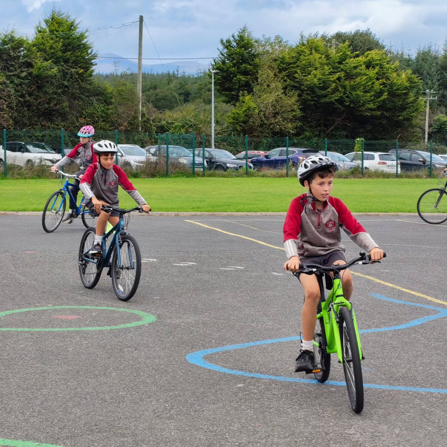 Day 1 of cycling for 6th class 🚴♂️