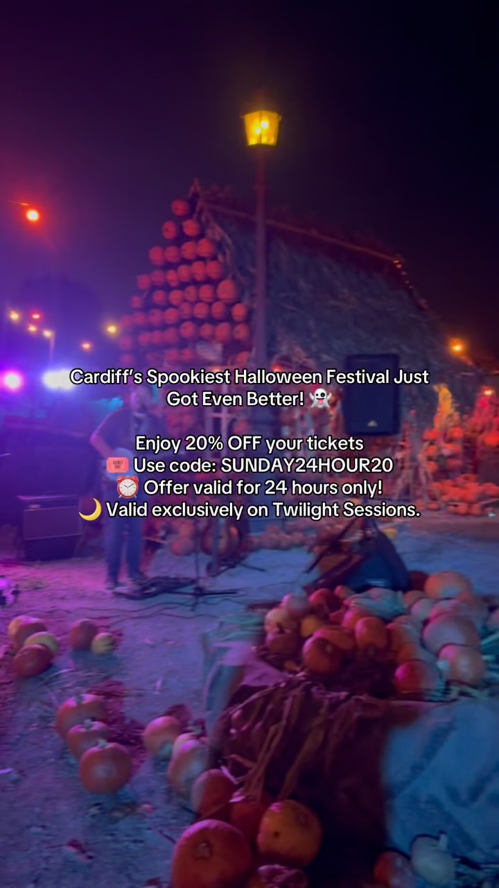 For the next 24 HOURS ONLY, enjoy 20% OFF your tickets to Cardiff’s spookiest Halloween festival! 🕷️🦇
#cardiff #southwales #thingstodoincardiff #cardiffhidengems #explore