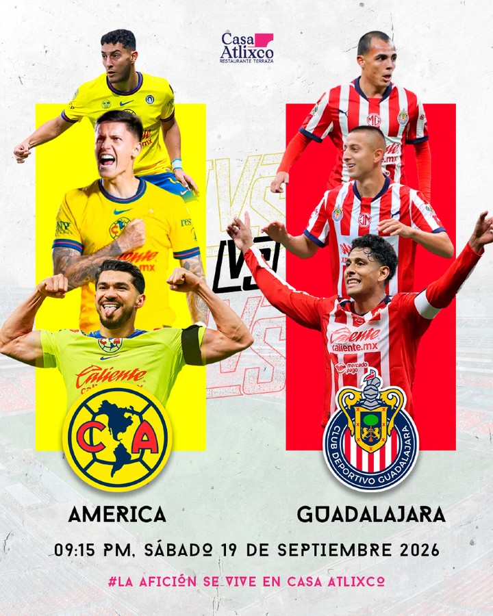 ⚽🔥 ¡Este fin de semana se vive el futbol en Casa Atlixco!
Disfruta los partidazos del 18 al 20 de septiembre, incluyendo el clásico América 🆚 Guadalajara. 🙌⚽
Arma el plan, reúne a la banda y ven a vivir cada gol con nosotros. 🍻📺
📍 Casa Atlixco
#CasaAtlixco #Futbol #LigaMX #Partidazos #Atlixco