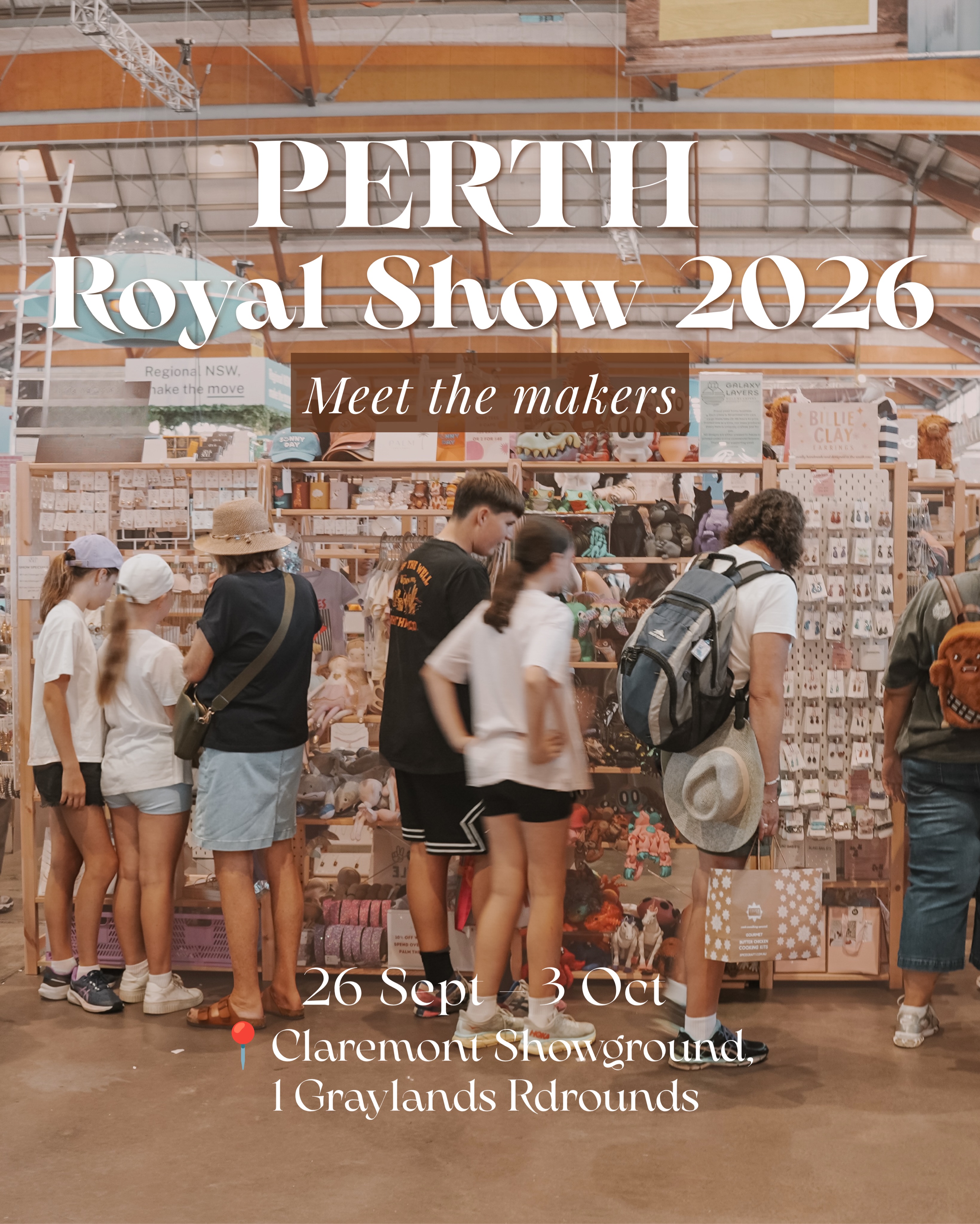 🌊 PERTH · 7 DAYS TO GO
Round 2 and as promised, this one’s got the locals 👇
📍 The Emporium (Robinson Pavilion), Claremont Showground
📅 Sat 26 Sept – Sat 3 Oct 2026
🖨️ @mini3d_au
A small 3D printing studio in Perth, making gifts, toys and decor that move, flex and click in your hand. Made in WA, hand-finished, every piece.
🦪 @perolacollective
Freshwater pearl jewellery, tarnish-free and made to wear every day. Perth based, and the kind of pieces that get you asked “where’s that from?”
🕯️ @beachside_candles
Eco-friendly soy candles poured in Perth, with scents inspired by the coast. Clean burn, and refills so you never have to throw the jar away.
🐑 @rockabye_stitching_memories_
Crochet with a story, sheep, sausage dogs and little animals, every one stitched by hand in tribute to the maker’s mother-in-law. Soft enough to squeeze, made to keep.
Seven days. Come see it in person✨
💬 Which one are you heading for first? Tell us below 👇