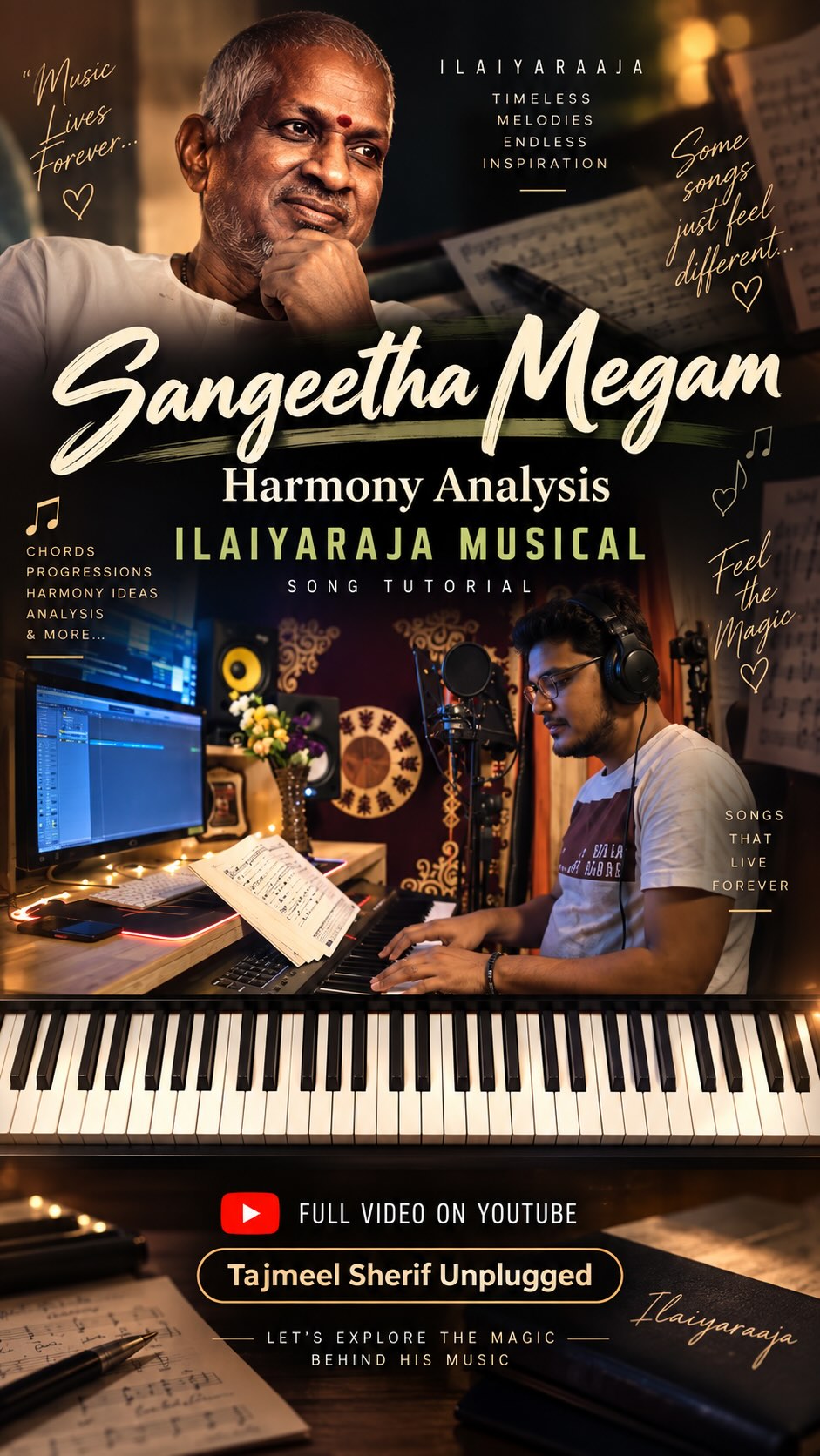 இனிய காலை வணக்கம் ! Good Morning folks ! Here is another beautiful song #sangeethamegam composed by #ilayaraja sir ! Full Video on Youtube !!
#isaignani #genz #chords