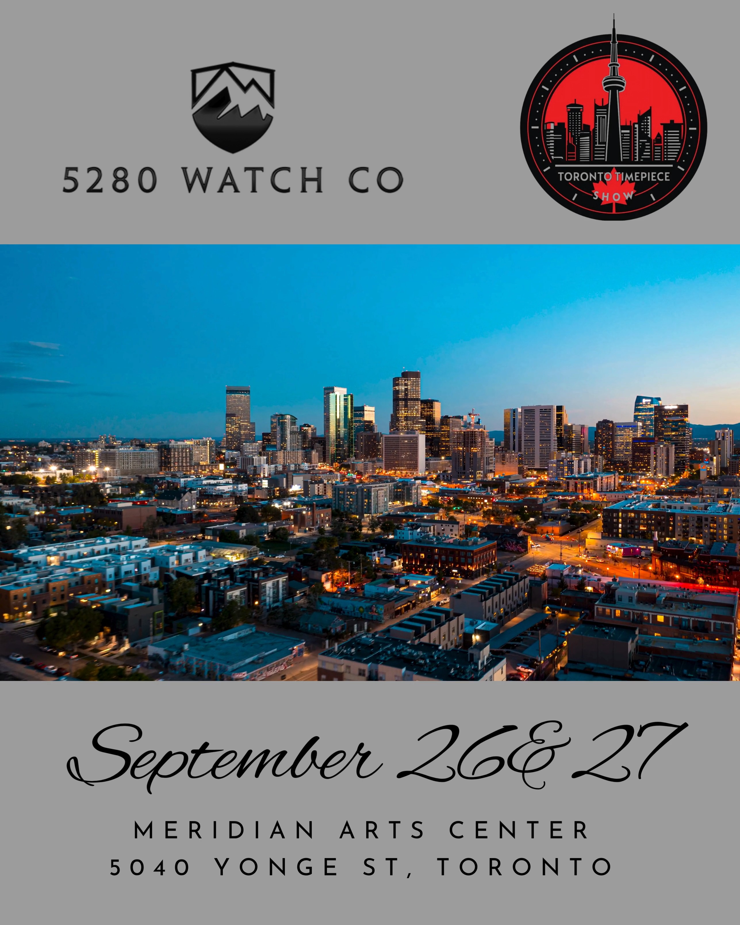 Toronto, we’re coming back. 🇨🇦
For the third year running, 5280 Watch Company is heading to the Toronto Timepiece Show, and we can’t wait to be back.
One of our favorite parts of returning to a show is seeing familiar faces, catching up with collectors we’ve met along the way, and introducing 5280 to those discovering us for the first time.
Come experience our one-of-one watches, true hand-engraved guilloché, and Basse-taille enamel dials in person. Because as much as we love sharing them here, these dials really need to be seen in the light.
Meridian Arts Centre
Friday, September 25 | Media Opening Night, 5:30–8:30 PM
Saturday, September 26 | 10 AM–6 PM
Sunday, September 27 | 10 AM–5 PM
Want a little more time with the collection? We’re also offering private viewings outside of show hours. Send us a message and we’ll arrange a time.
Toronto, we’ll see you next weekend!
Made Mile High. One of One by Design.
#5280WatchCompany #TorontoTimepieceShow #Toronto #WatchShow #IndependentWatchmaking #TrueGuilloche #BasseTaille #VitreousEnamel #OneOfOne #WatchCollector #WatchCommunity #Horology #MadeMileHigh