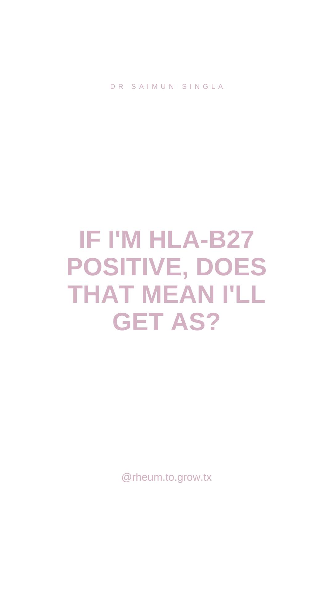 If I am HLBA27 positive
Your child tested positive for HLA B27. Does that mean they’re going to develop arthritis?
Usually, no.
HLA B27 is a genetic marker, not a diagnosis. Think of it as a risk flag rather than a prediction of what will happen.
What matters much more is your child’s clinical picture. Persistent joint pain or swelling, heel pain, morning stiffness that improves with movement, back pain in older children or teens, and eye inflammation called uveitis can make an HLA B27 result more clinically meaningful.
Without symptoms, a positive result alone does not mean your child will develop disease.
In pediatric rheumatology, we don’t treat a lab result. We treat the child in front of us.
#HLAB27 #JuvenileArthritis #PediatricRheumatology #KidsHealth
