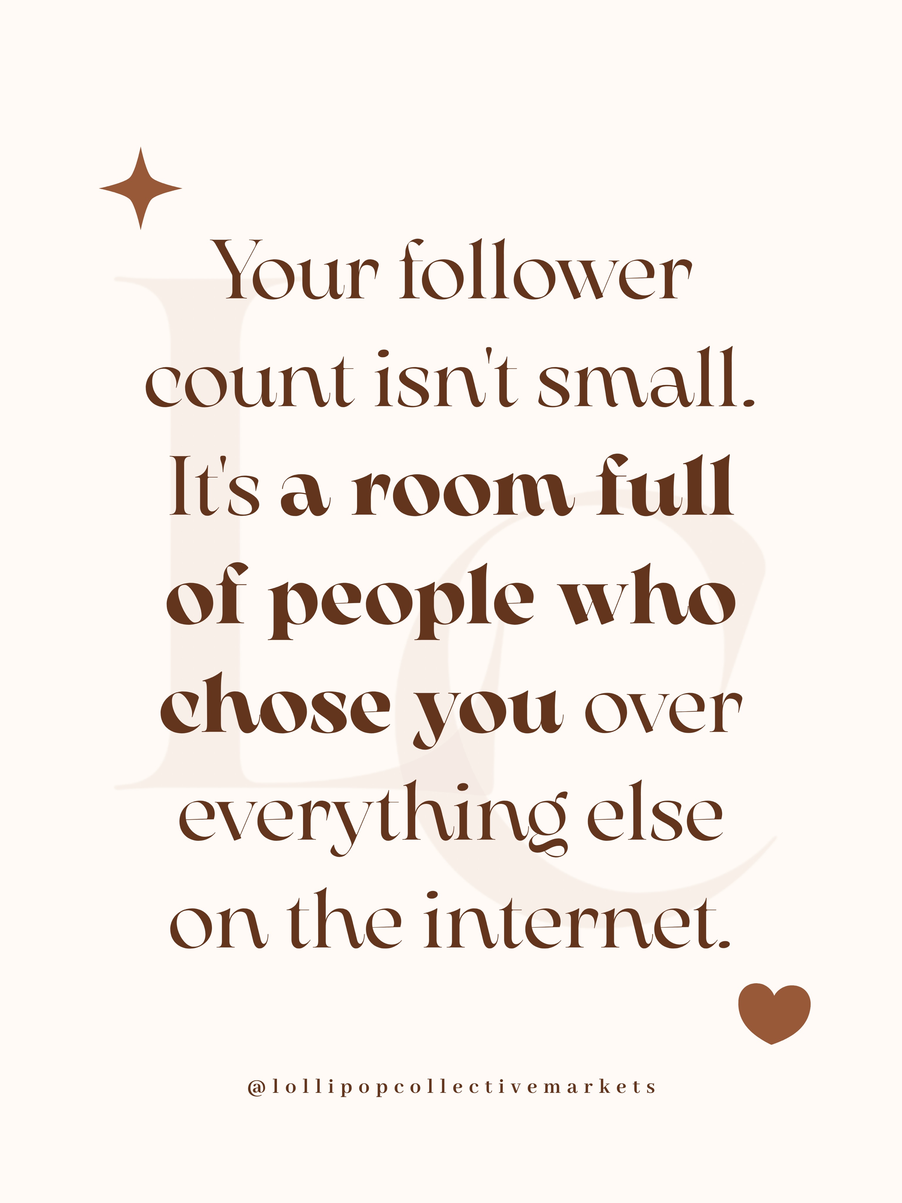 Picture them in a room. ✨
Every one of them walked past a million other things and stopped at yours. That’s not a small number. That’s an audience and it’s yours. ✨
Post for those people. The rest will find you.
Tag a small business who needs to read this today 👇