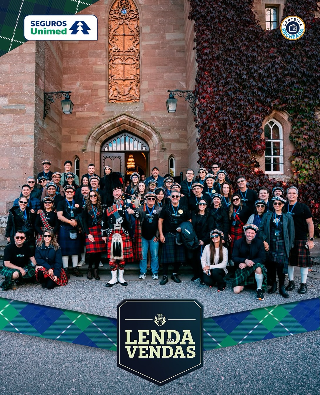 Mais uma viagem inesquecível ao lado da Seguros Unimed! @segurosunimed 🏴
Se você conhece a Domundo pelas viagens que divulgamos por aqui e em nosso site, talvez ainda não saiba, mas também realizamos viagens corporativas. 😊 E, neste mês de setembro, tivemos a honra de conduzir mais um grupo da Seguros Unimed até a Escócia.
A viagem foi parte da campanha “Lenda das Vendas”, do programa Carteira Recheada, que reconhece e premia os melhores parceiros da seguradora.
E que experiência! O grupo teve direito a tudo o que uma grande viagem à Escócia pode oferecer: o charme de Edimburgo, os tradicionais Highland Games, o Lago Ness, castelos centenários, a energia cosmopolita de Glasgow e muito mais!
Foi uma viagem surpreendente, animada e cheia de momentos que têm tudo para ficar na memória. E os rostos felizes não nos deixam mentir. 💚
Que venham as próximas! 😉
#domundo #segurosunimed #viagememgrupo #escocia