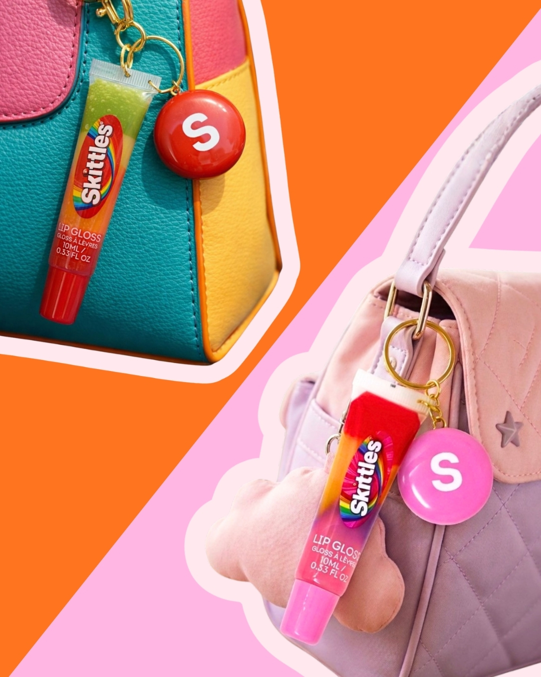 ⚔️ BATTLE OF THE BAG CHARMS ⚔️
Sweet rainbow classic 🌈 vs. fruity dessert icon 💖
Choose your fighter 👇💋