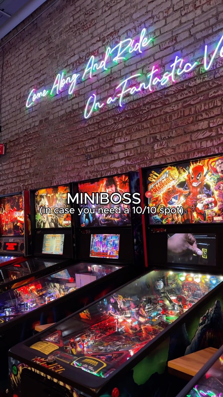Where else would you rather be 🤩👾 #downtownsanjose #arcadebar #miniboss