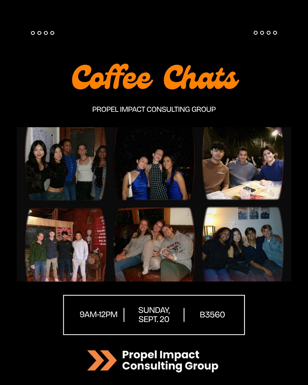 Reminder that we are offering coffee chats with Propel members on Sunday, September 20th from 9am-12pm!! We are so excited to get to know everyone better!