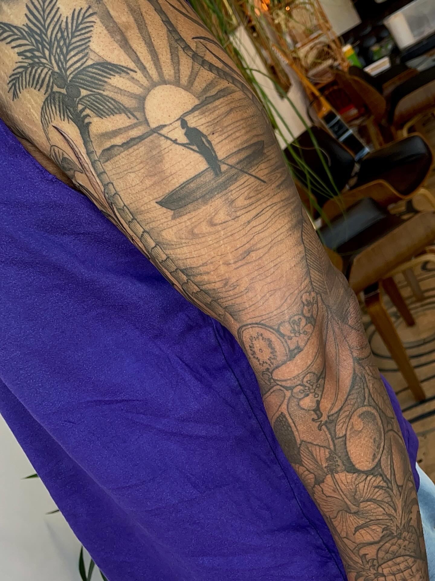 Some shots of Nico’s completed sleeve by @samanthacastrovinci! Thank you for all of the trust, dedication, and good conversation friend!