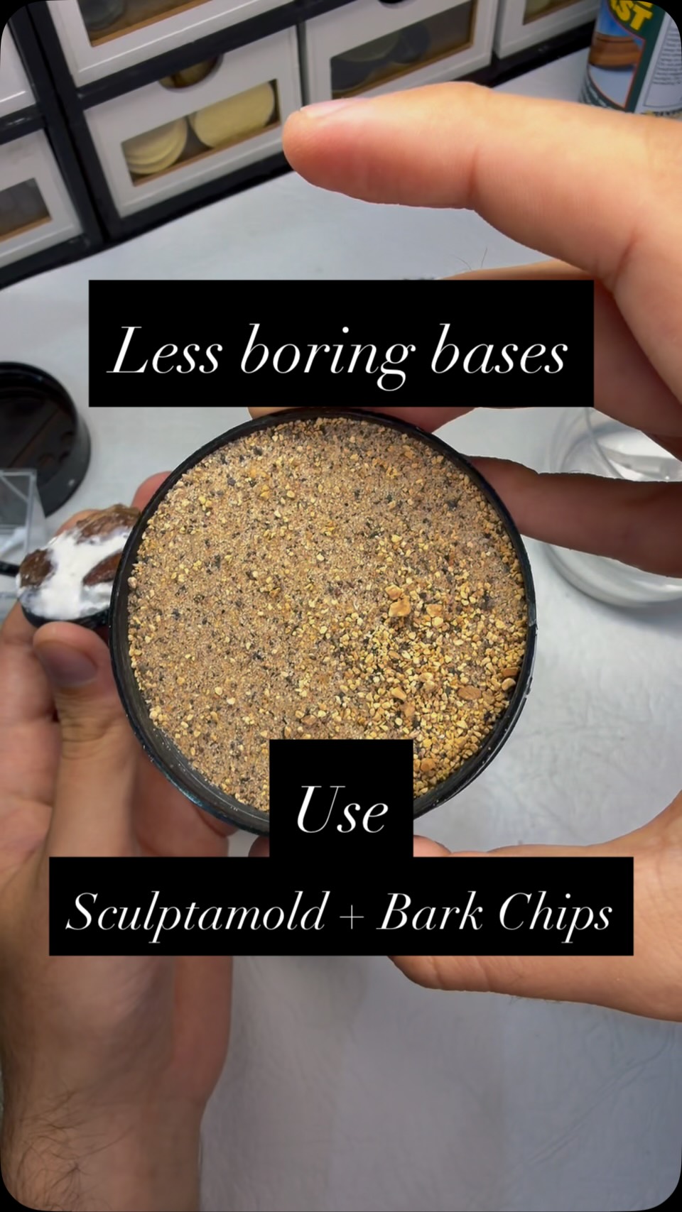 🪨 Make Bases Less Boring! 🌿
A quick look at how I build up simple rocky bases using Sculptamold and bark chips.
It’s a really easy way to add height, texture and a much more natural look before you even start painting or adding tufts, foliage and other details.
Perfect for turning a flat base into something with a bit more character.
.
.
.
.
.
#MiniaturePainting #MiniatureBasing #Warhammer #HobbyTips #TabletopGaming