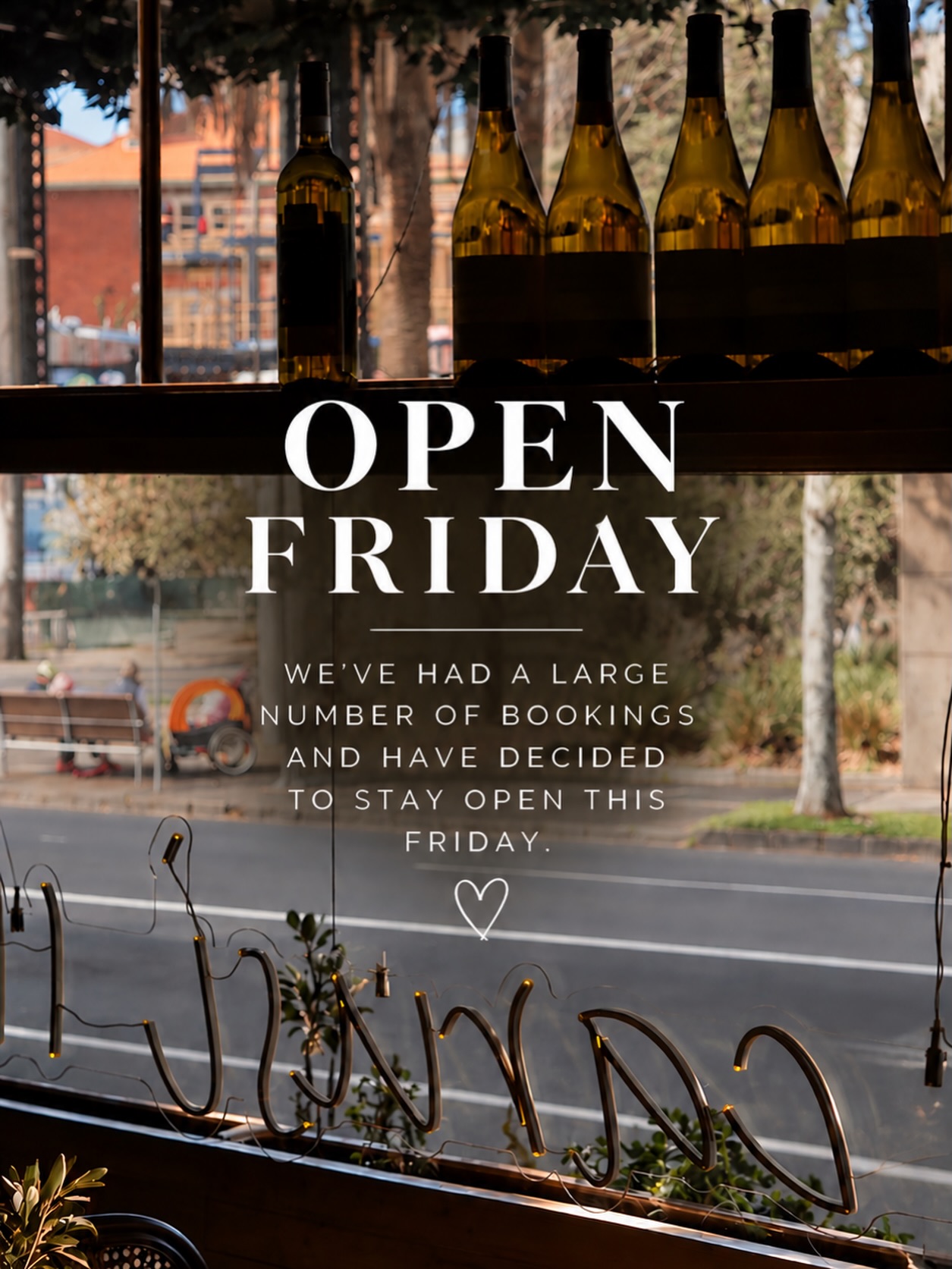 Plot twist… we’re OPEN this Friday! 🍕🍷
We’ve had such a large number of bookings for Grand Final Friday that we’ve decided to keep the doors open and join in on the festivities.
Come celebrate with us at I Carusi II — pizza, pasta, wine and all the good things. 🇮🇹
Bookings recommended 🤍
#ICarusiII #StKilda #GrandFinalFriday #MelbourneEats #StKildaEats
