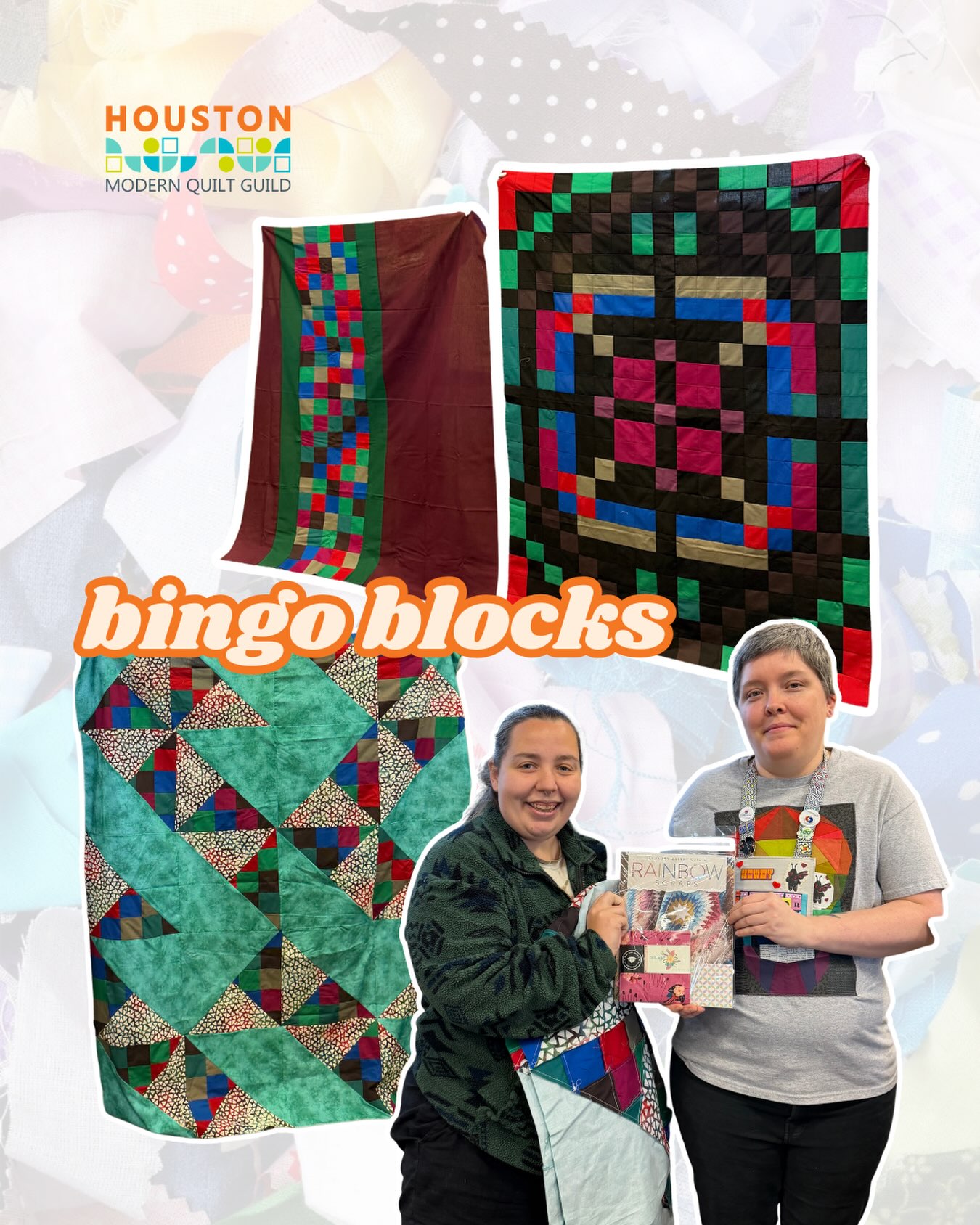 Charity quilt tops ready for quilting using our one day retreat bingo blocks! Thank you so much @laundrybasketquilts for sponsoring the giveaway ⭐️ Congrats @lifeisthebubbles & thank you for supporting our charity efforts