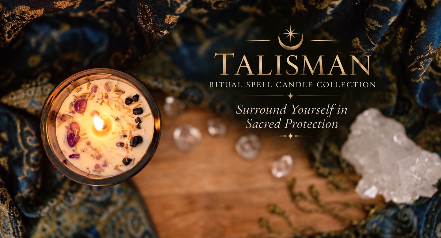 Last week, Grimoire opened our Ritual Spell Candle Collection, awakening the ancient magic of ancestry.
Now, we turn to protection.
Introducing TALISMAN — A Magical Shield of Protection. Not everything is meant to cross your threshold. Some spaces are sacred, and what is sacred deserves protection.
Created to guard your energy, strengthen your space, and surround you in protection, Talisman carries a dark, seductive blend of musk and sandalwood, setting the atmosphere for sacred work.
Infused with Black Tourmaline for grounding and protection, Amethyst for clarity, and Lavender & Rosemary for cleansing and defense.
Light Talisman during protection rituals, before divination, or whenever you feel called to strengthen your boundaries.
Envision the shield. Feel it surround you. Then speak:
By Talisman flame, I’m warded and true.
No harm may enter, no shadow breaks through.
Protect your energy. Guard your space. Light Talisman.
Arriving this Friday at Remnants of Magic.
The second candle has been revealed...
Five remain.
Stones and Scents: 14 oz. Hand-Poured Soy Candle Dark Musk and Sandalwood Fragrance with Rosemary, Lavender, Black Tourmaline, and Amethyst. Handcrafted by Remnants of Magic
#TalismanCandle #RitualSpell #ProtectYourEnergy #SacredSpaces #HandPouredCandles #MuskAndSandalwood #SpiritualCalm #BlackTourmaline #Amethyst #HerbalRituals #Cleansing #GuardYourPeace #IntentionSetting #MagicalJourney #RemnantsOfMagic 🕯️✨