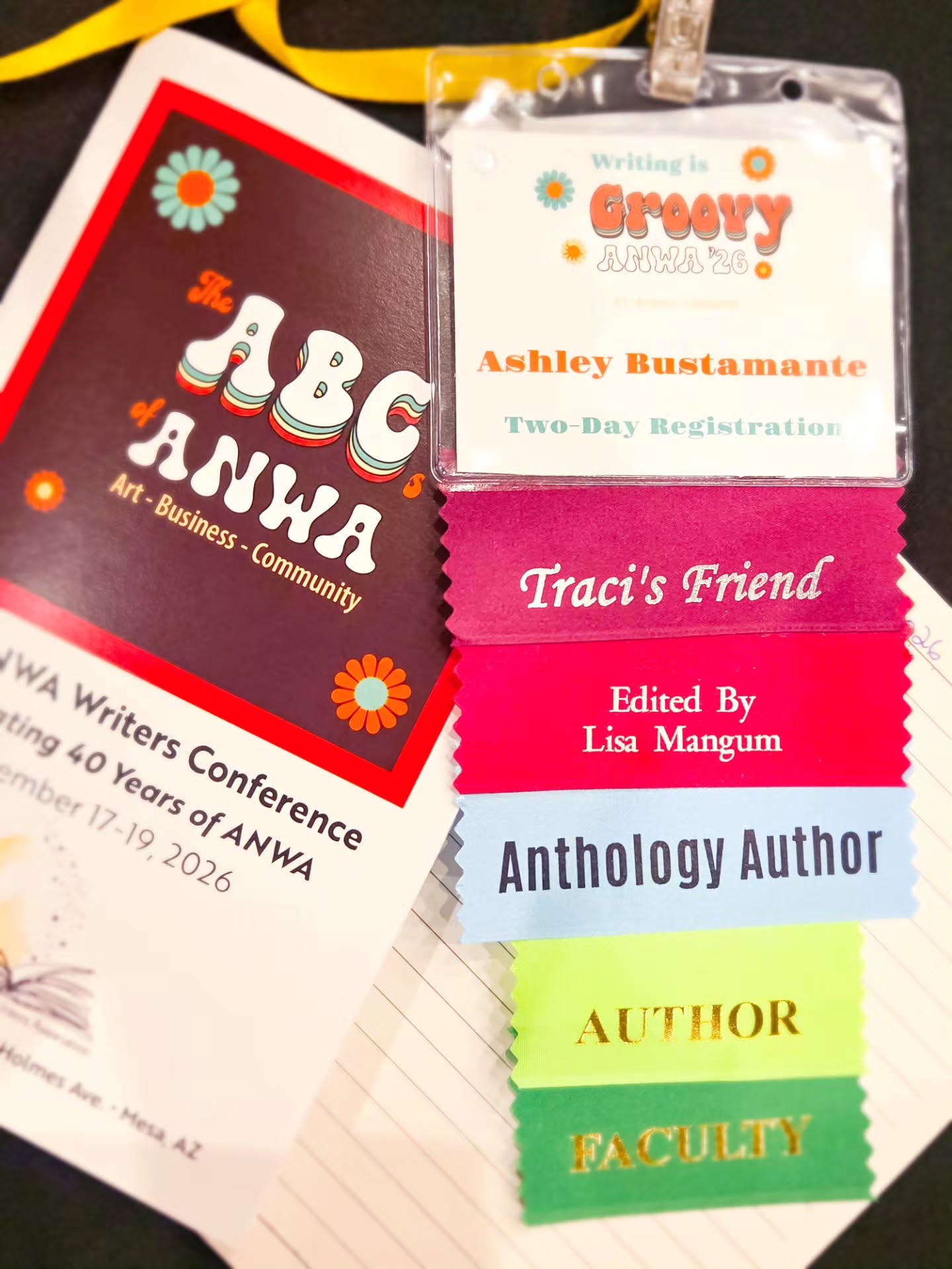 Back in my happy place! I'm ready for #anwaconf26 ! If any of you are here, please come see me. 💜