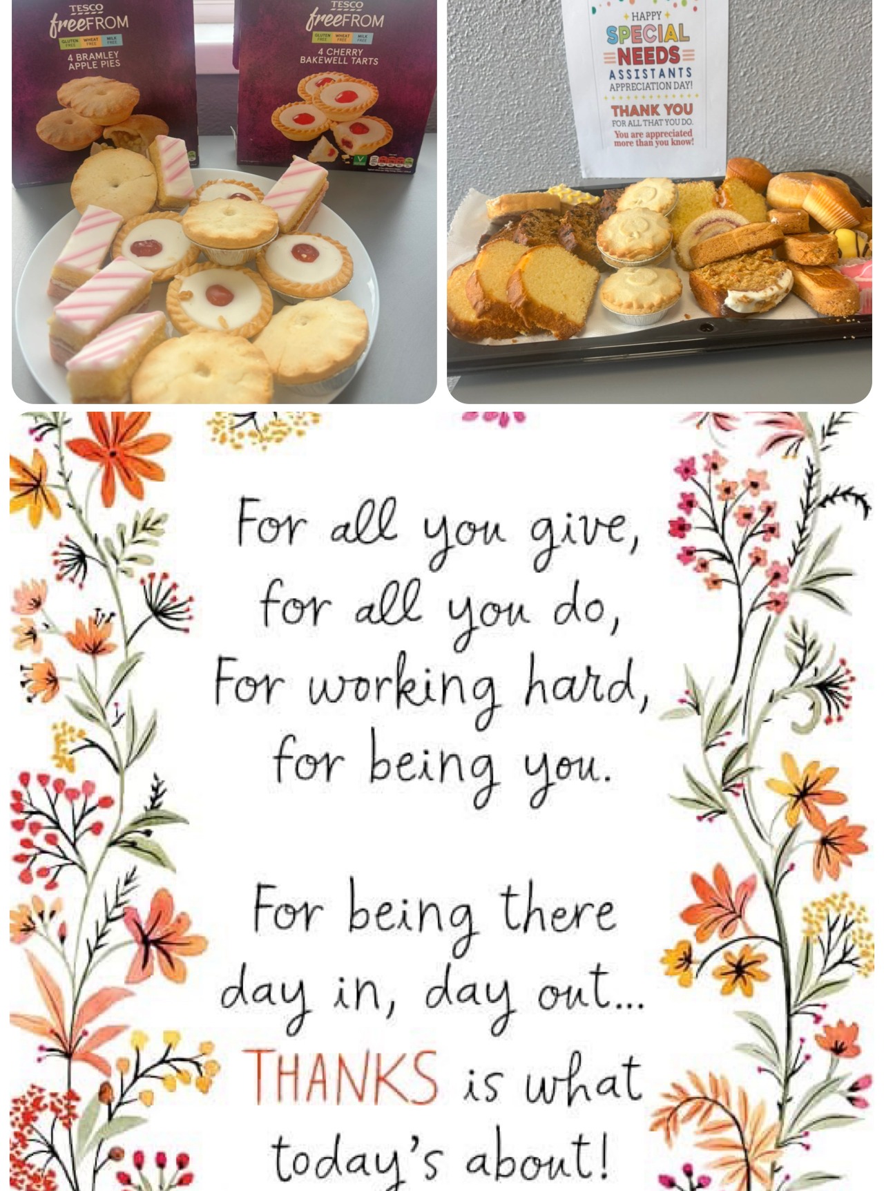 "You are the everyday heroes of our school – helping hands, listening ears, and the biggest hearts."
We celebrated SNA appreciation day today by providing some sweet treats and some cards to our wonderful SNAs to thank them for the wonderful work they do every single day.
We would be lost without them in Chanel!
#chanelcollegecommunity
