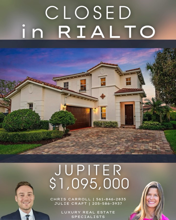 CLOSED IN JUPITER ๐ก
A two-sided close for our clients โ and a reminder that the right representation is more than finding a beautiful home.
We sold their existing home the first weekend, with multiple offers over ask. That gave them the clarity and timing to turn quickly toward the community they had been hoping for.
Carroll Realty Group helped them identify the Rialto opportunity, stay tight on the details, negotiate with their interests in mind, and bring both sides of the move to the closing table.
Their new home is in Rialto, one of Jupiterโs sought-after gated communities โ resort-style amenities, nature preserves, parks, and easy access to I-95 and the Turnpike.
The best part is watching a sale and a search become a place they can actually call home.
Buying or selling in Jupiter or Palm Beach County? An experienced advocate in your corner still makes the difference.
๐ฒ 561-846-2835
๐ carrollrealtygroup.com
@illustratedproperties @illustrated_jupiter_east
#JupiterRealEstate #JupiterFLRealEstate #PalmBeachCountyRealEstate #FloridaRealEstate #rialtojupiter