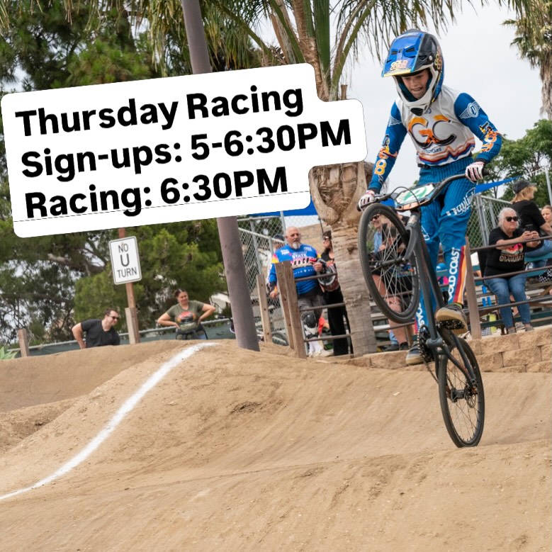 Thursday night racing at Freedom Park BMX 🏁
Sign-ups and open track: 5-6:30PM, racing at 6:30PM. $15 pe racer/class. All riders welcome!
See you at the track!
#freedomparkbmx #usabmx #bmxracing #venturacounty #camarillo