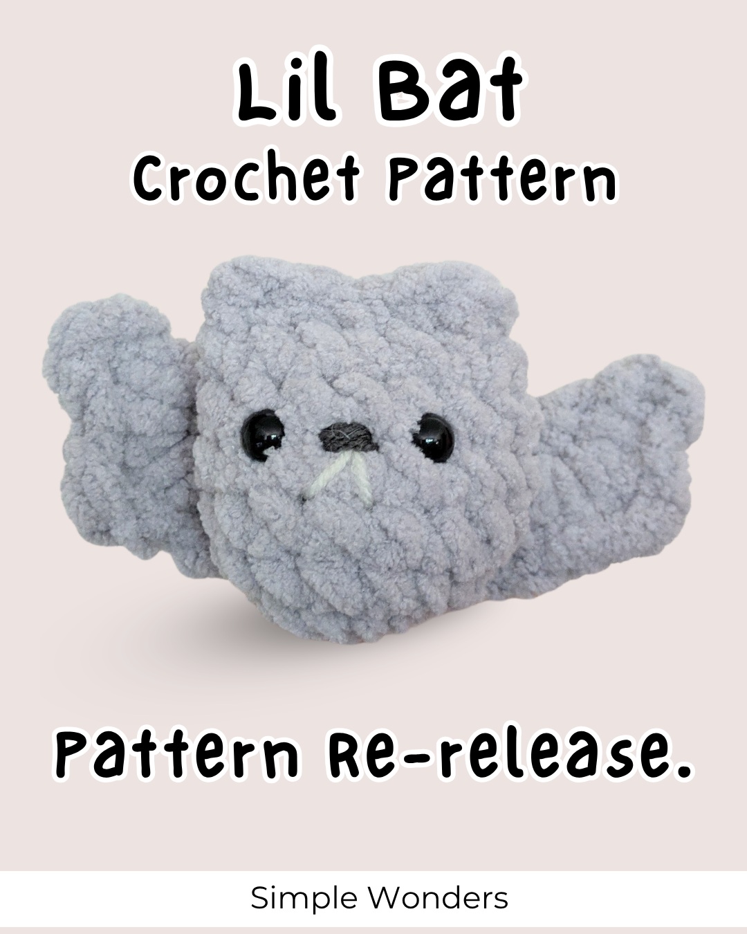 Lil Bat got a little makeover!
Yup. I first released this pattern in September 2024. Woah, two years ago!
To be honest, my pattern-writing skills have improved a lot since then, so this pattern needed a rewrite. I also tweaked it a little to make it even cuter.
For the first week it will be 50% off. Discount applied at checkout. Pattern available on my website: simplewondersshop.ca
Will be available on Etsy shortly!
If you have previously bought this pattern, please reach out and I will send you this update at no cost of course.
What do you think of the new Lil Bat?
#crochetpattern #amigurumipattern #patternrelease #amigurumi