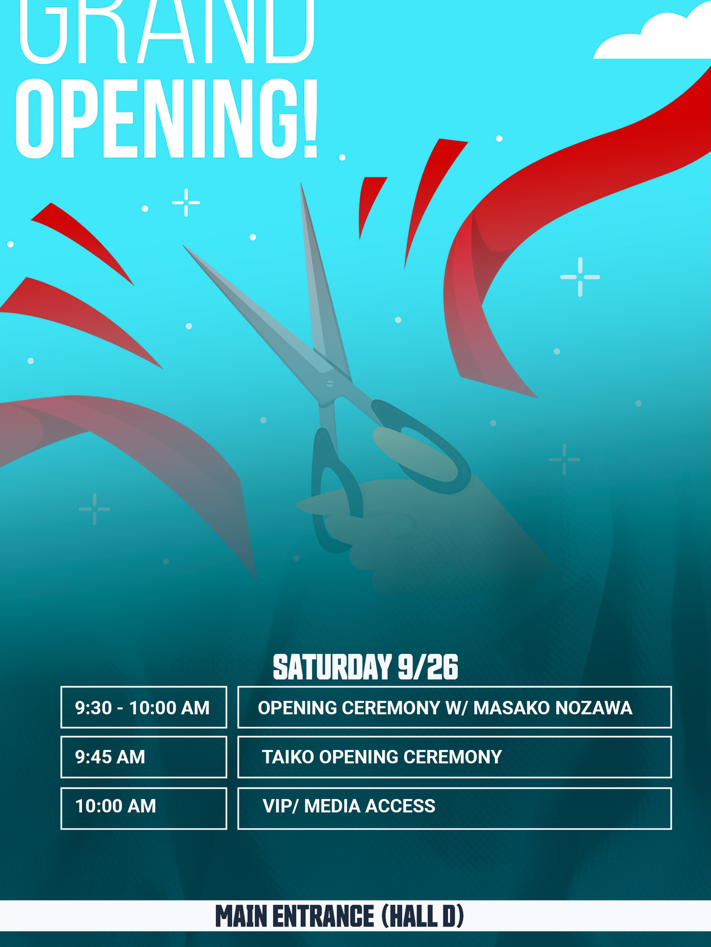 🎊 TOKYO X OPENING CEREMONY 🎊
Starting this year, Tokyo X will officially kick off the weekend with our Opening Ceremony & Ribbon Cutting!
For our very first ceremony, we are incredibly honored to have legendary Japanese voice actress Masako Nozawa, the iconic voice of Goku, join us to cut the ribbon and officially open Tokyo X 2026! 🐉✂️
⏰ Be there by 9:30 AM to witness this special moment LIVE!
Immediately following the ribbon cutting, enjoy a live Taiko performance as we officially open the doors and welcome everyone into Tokyo X! 🥁🇯🇵
📅 September 26, 2026
📍 Reliant Center — Houston, TX
Come early and be part of the beginning of a new Tokyo X tradition! 🇯🇵✨