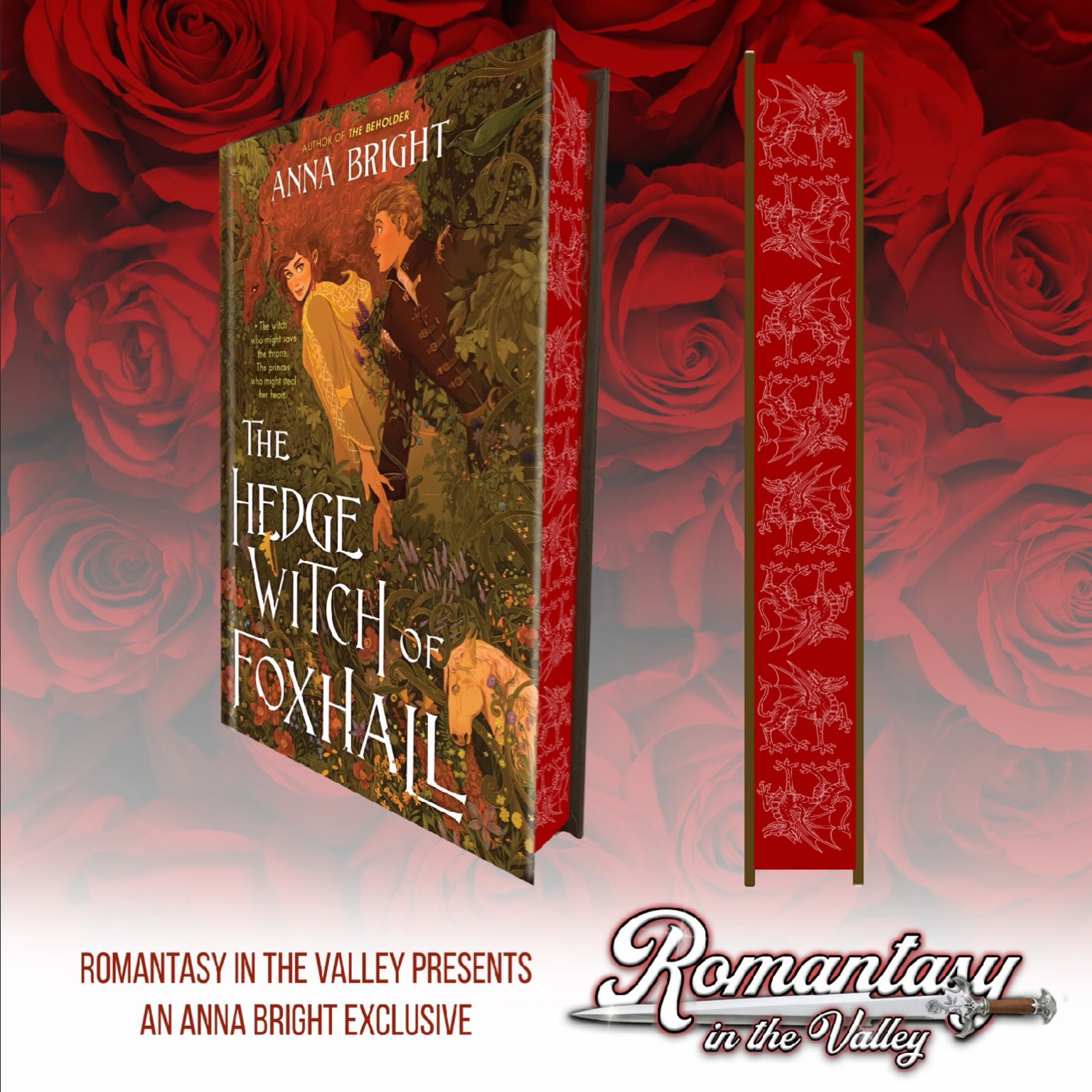 Look at this beautiful RITV EVENT EXCLUSIVE OF THE HEDGE WITCH OF FOXHALL BY ANNA BRIGHT. You can pick up in person and have it personalized / signed during the event!
Pre orders open 10/01 along with ticket sales!
Pick up at the on site book store (BOOKISH SIGNS AND MORE) during RITV27
Just bring your order # for pickup!
Get this copy signed and personalized on site by the author !
SYNOPSIS
in this gorgeous stand-alone cozy fantasy romance perfect for fans of Margaret Rogerson and Allison Saft, a rebellious witch undertakes a last-ditch quest to restore magic to medieval Wales—as two princes vie for her heart.
Magic is fading from Wales—choked off by King Offa’s Dyke, the enemy earthworks that spans the entire border. Even the dragons have disappeared. And now an attack is imminent.
Prince Taliesin would love to watch magic die. Prince Dafydd fears it, and the throne. But when their father promises the crown to whichever son can destroy the dyke and restore magic to Wales, the brothers are forced into an uneasy rivalry.
Ffion works hedgewitch magic for poor folk, not princes. Unlike the power-hungry Foxhall coven, she uses only what nature can spare. But when the coven’s greed costs Ffion everything, she will need power beyond her wildest dreams to get back what she’s lost.
So when Prince Taliesin arrives, begrudgingly seeking a witch’s aid, Ffion agrees to help him—even if it means walking from one end of Wales to the other with the most useless peacock she’s ever clapped eyes on. Even if it means striking a bargain with Dafydd behind Tal’s back. The fate of Wales depends on their quest . . . and so might the fate of Ffion’s heart.
Event date: 7/17/27
Event Location: BOUMI SHRINERS WHITE MARSH MD
TICKETS ON SALE 10/1/26 only $15
#ritv27 #romantasy #romantasyinthevalley #bookcon bookfestival