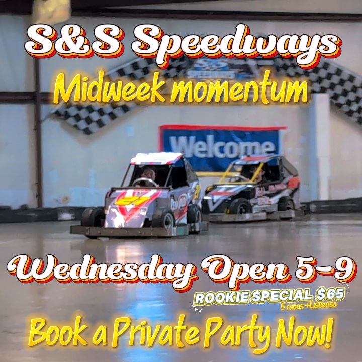 Come down to S&S Speedways Inc and check out our drift go-karts!
We are OPEN today Wednesday September 23rd 5pm-9pm
Location-7062 US-209, Stroudsburg, PA 18360
Book a private party with us before and after our open hours!
Give us a call at 570-420-5500 π
Arcade located in lobby! Pinball, racing sims, pool table, air hockey and more!
ποΈπ¨π¨
ποΈπ¨π¨π¨
-
-
-
#GoKarting #drifting #racinglife #racecar #arcadegames #viralreelsfacebook #hangout #partytime
